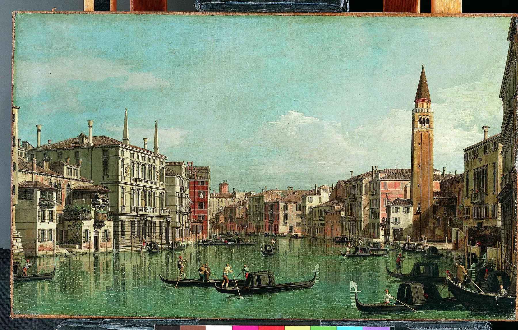 El Gran Canal, Venecia, mirando hacia el sureste, con el Campo della Carità a la derecha, de Canaletto