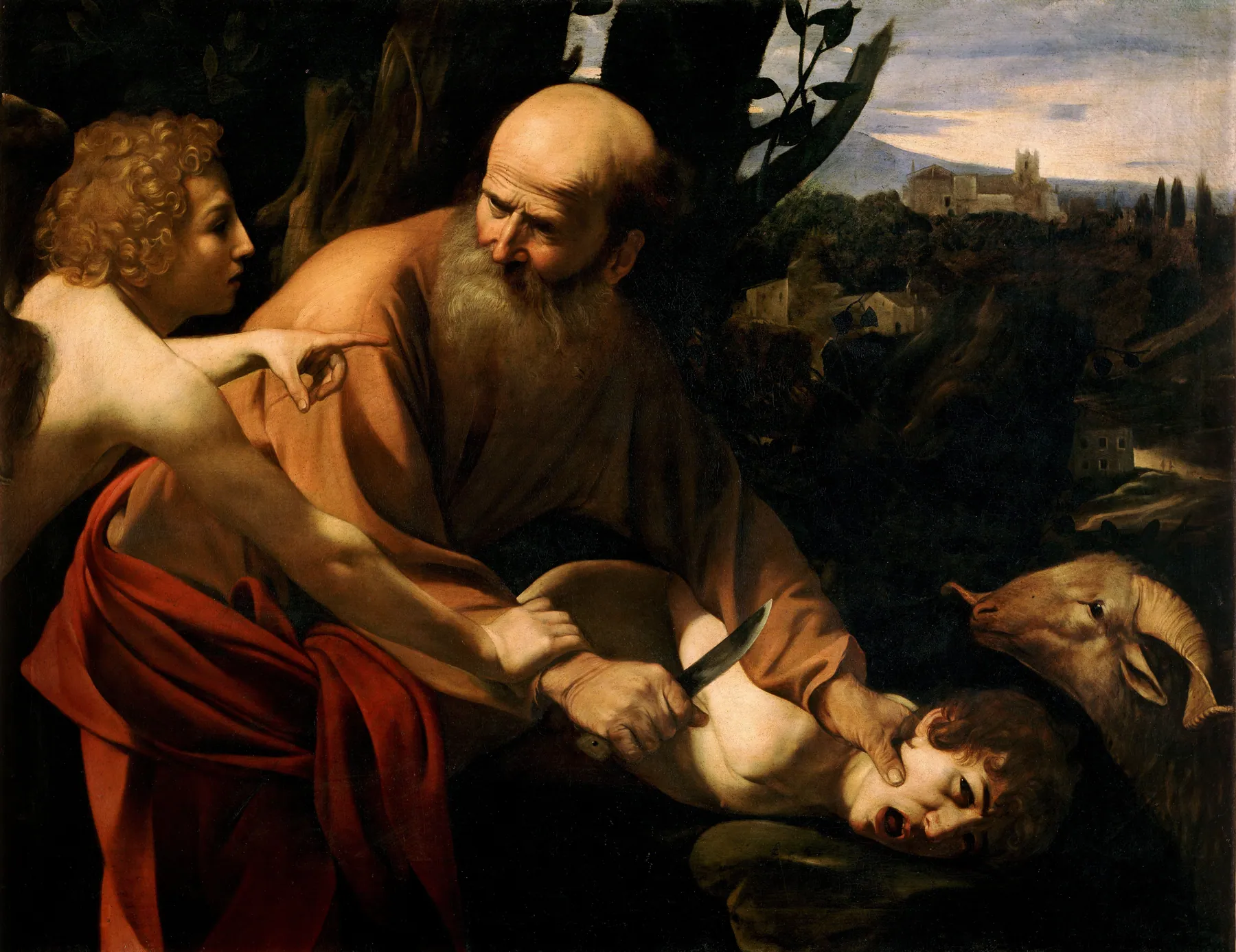 El sacrificio de Isaac, de Caravaggio