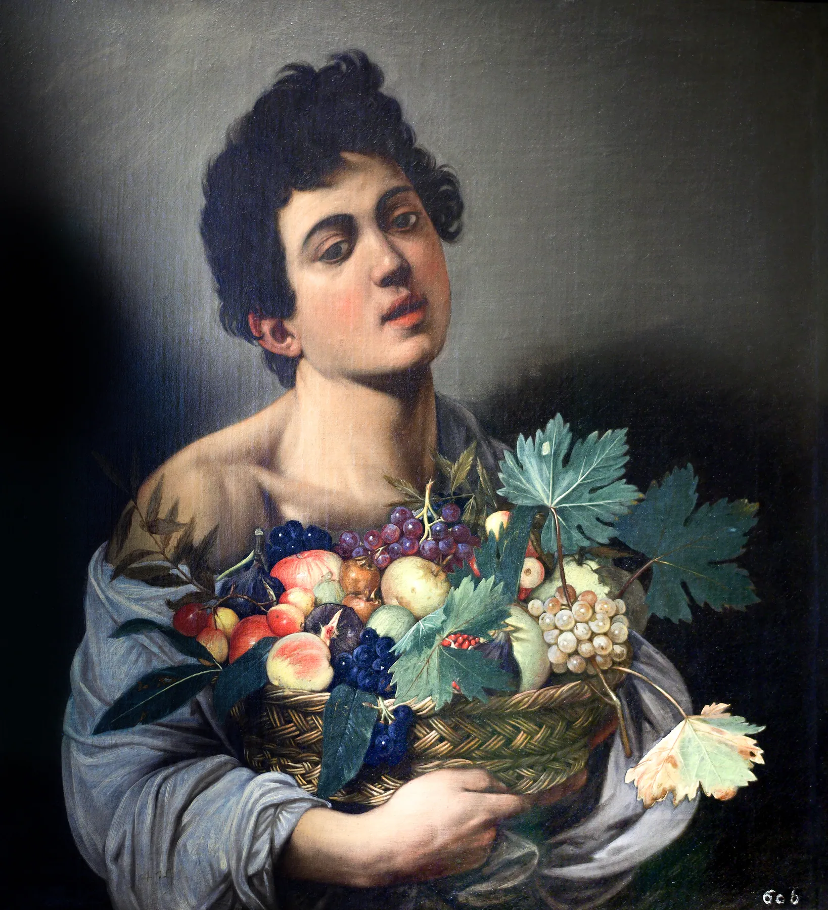 Joven con cesto de frutas, de Caravaggio