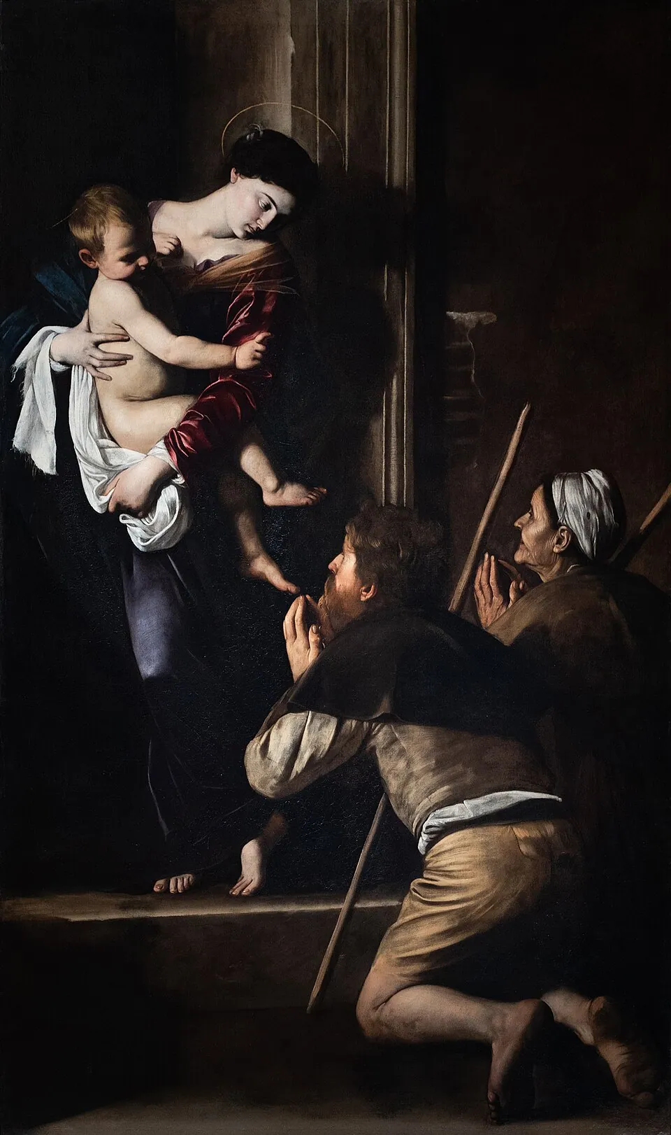 La virgen de los peregrinos, de Caravaggio