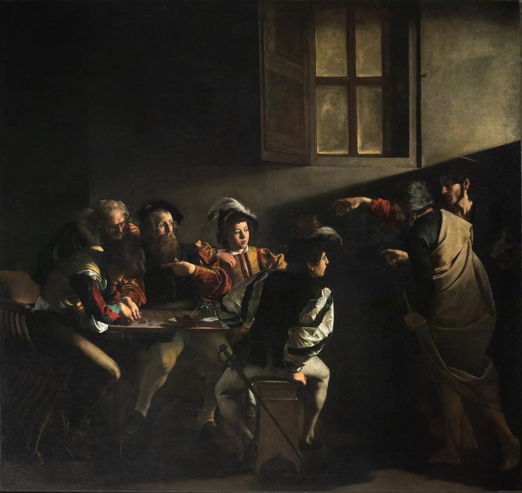 La vocación de San Mateo, de Caravaggio