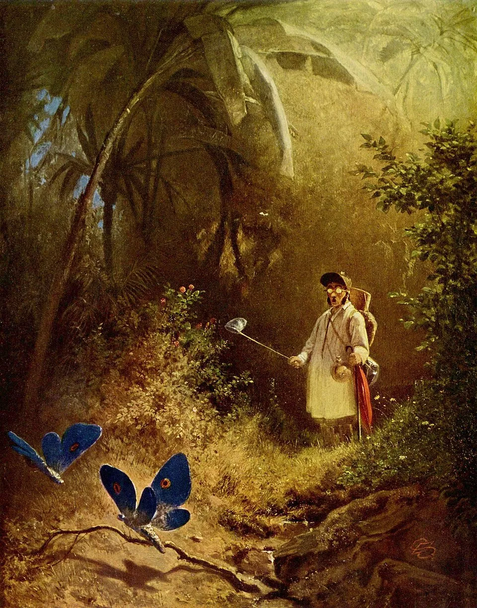 El cazador de mariposas, de Carl Spitzweg