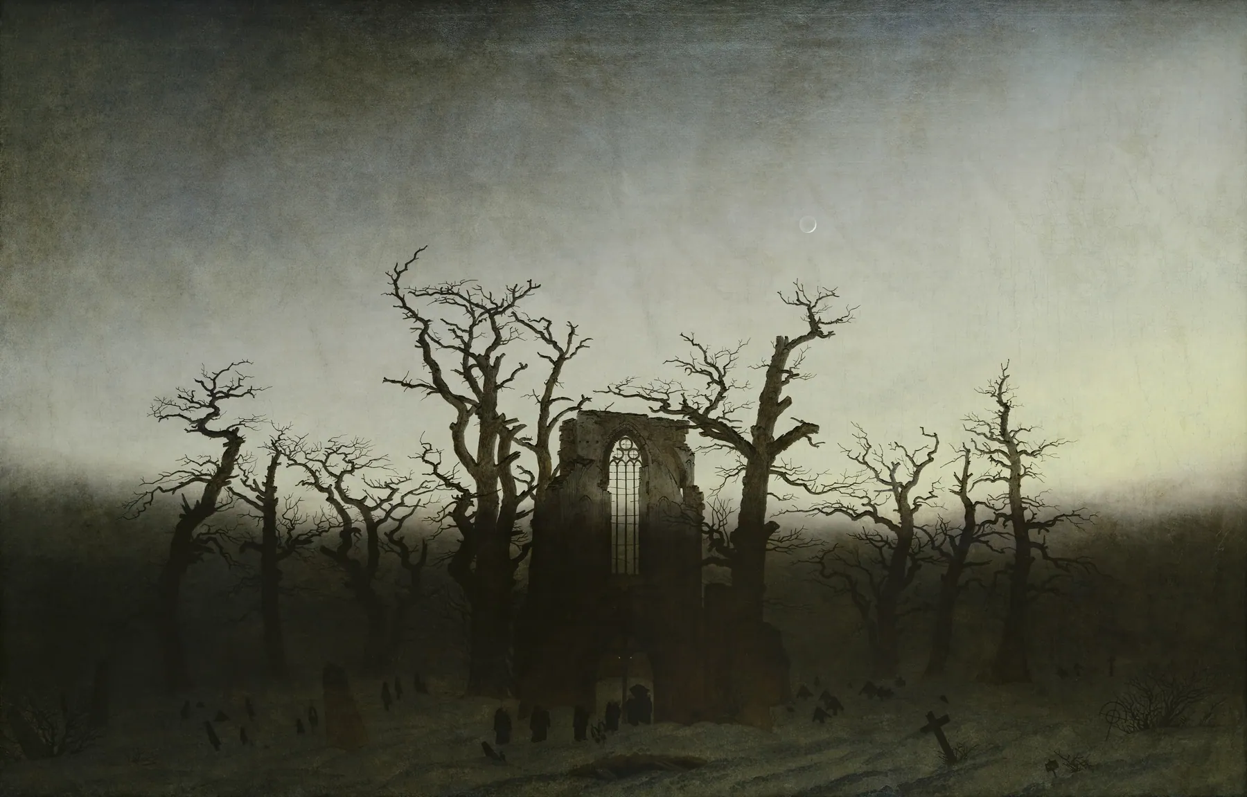 Abadía en el robledal, de Caspar David Friedrich