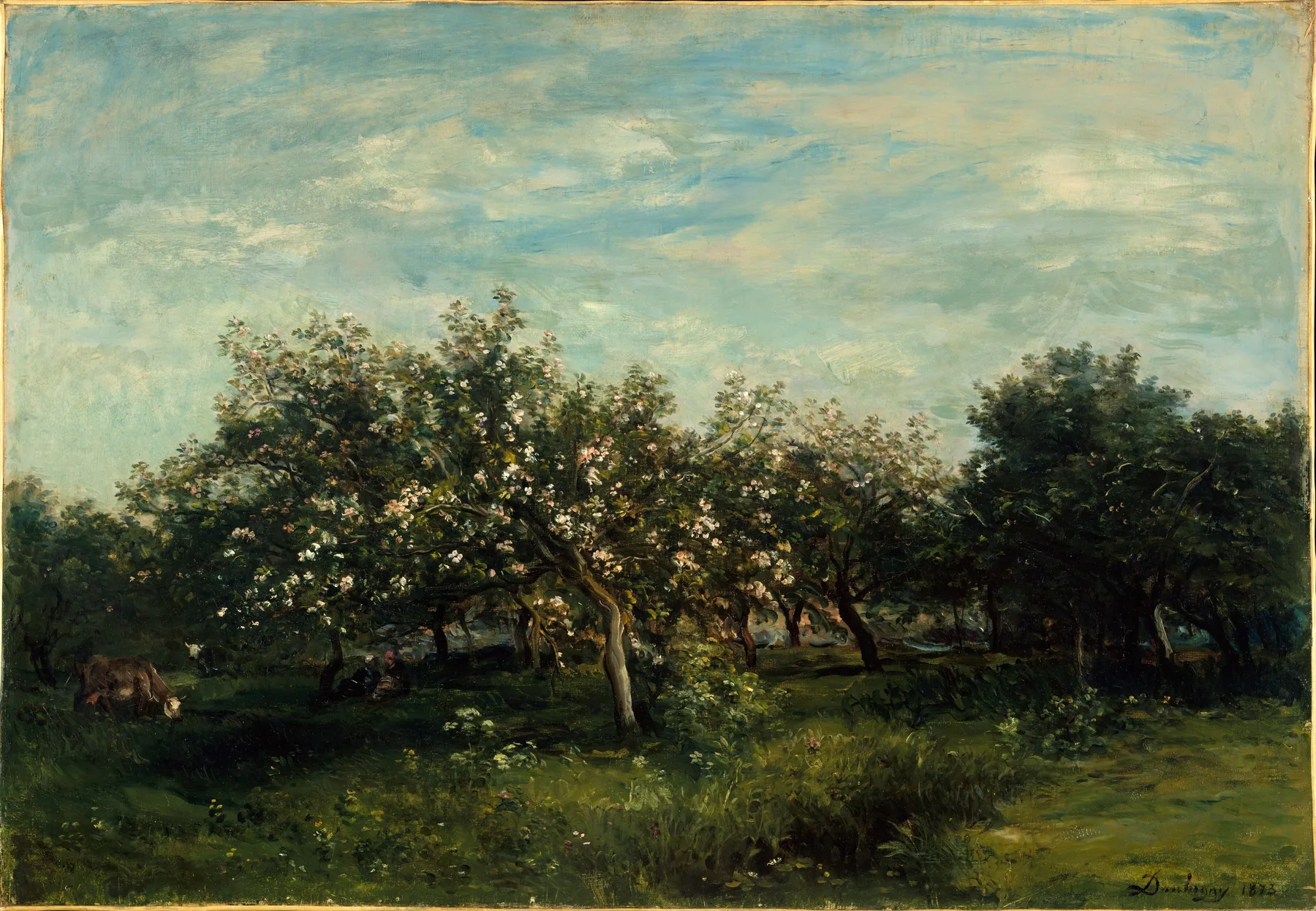 Flores de manzano, de Charles-François Daubigny