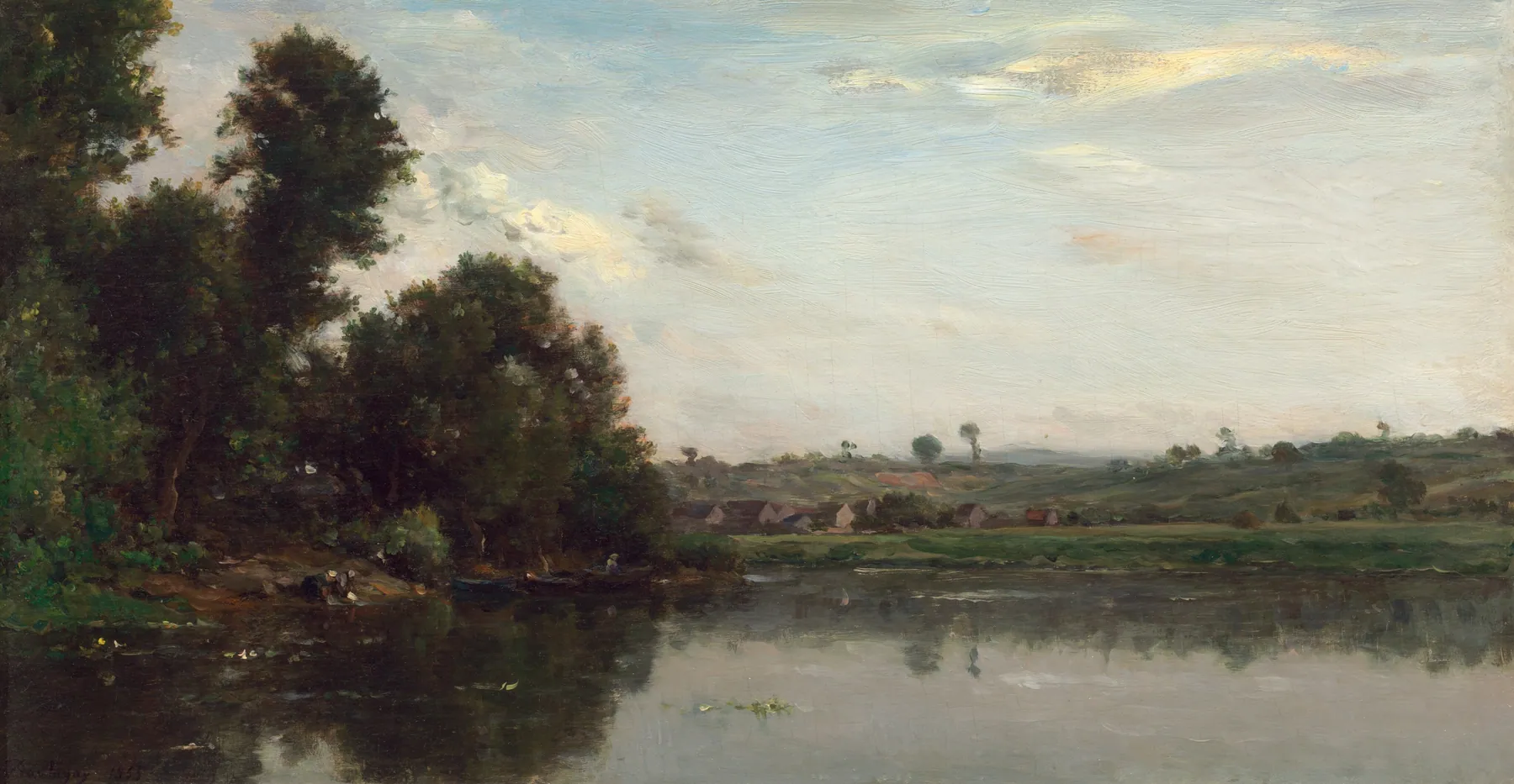 Lavanderas en el río Oise cerca de Valmondois, de Charles-François Daubigny