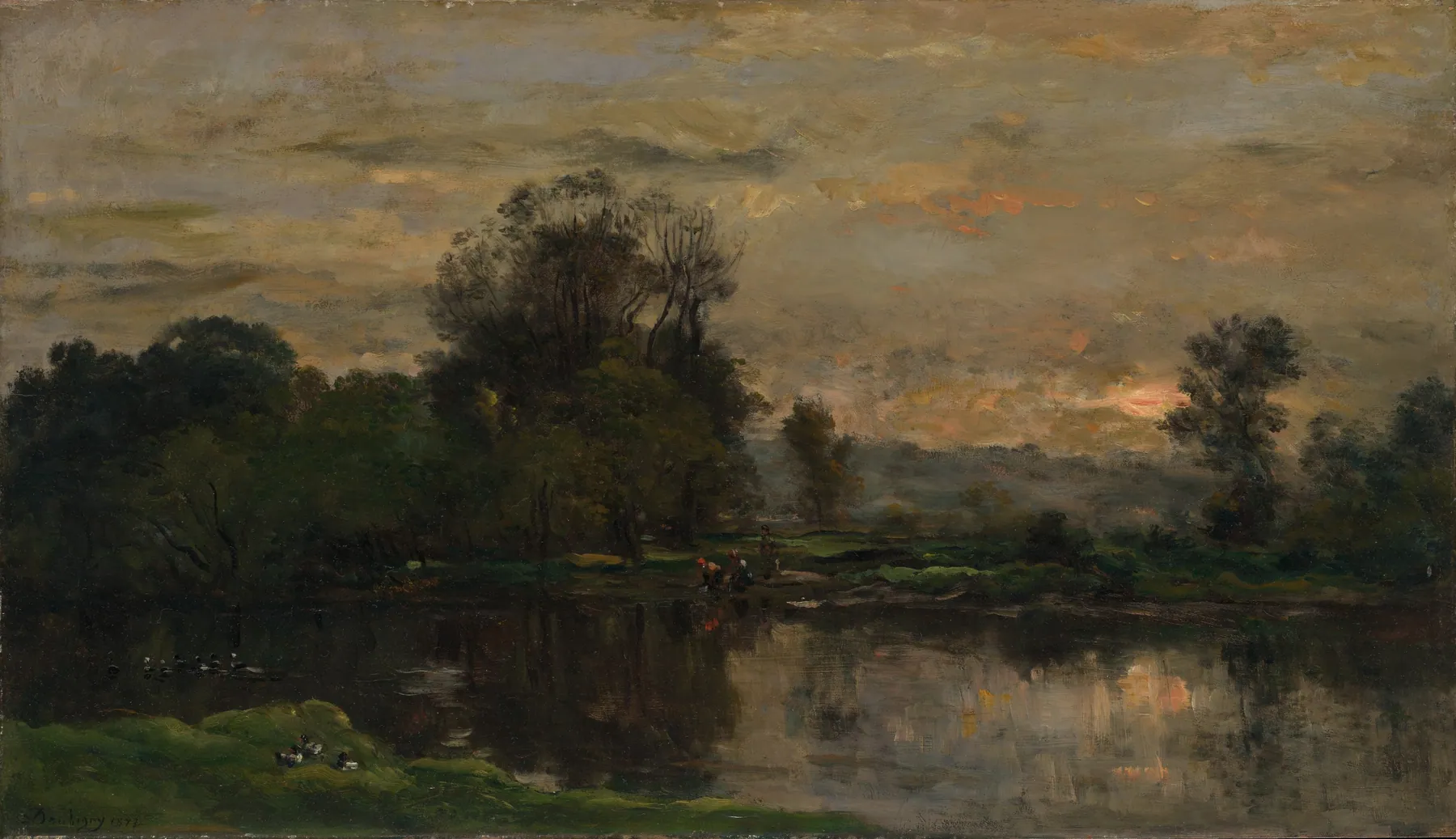 Paisaje con patos, de Charles-François Daubigny