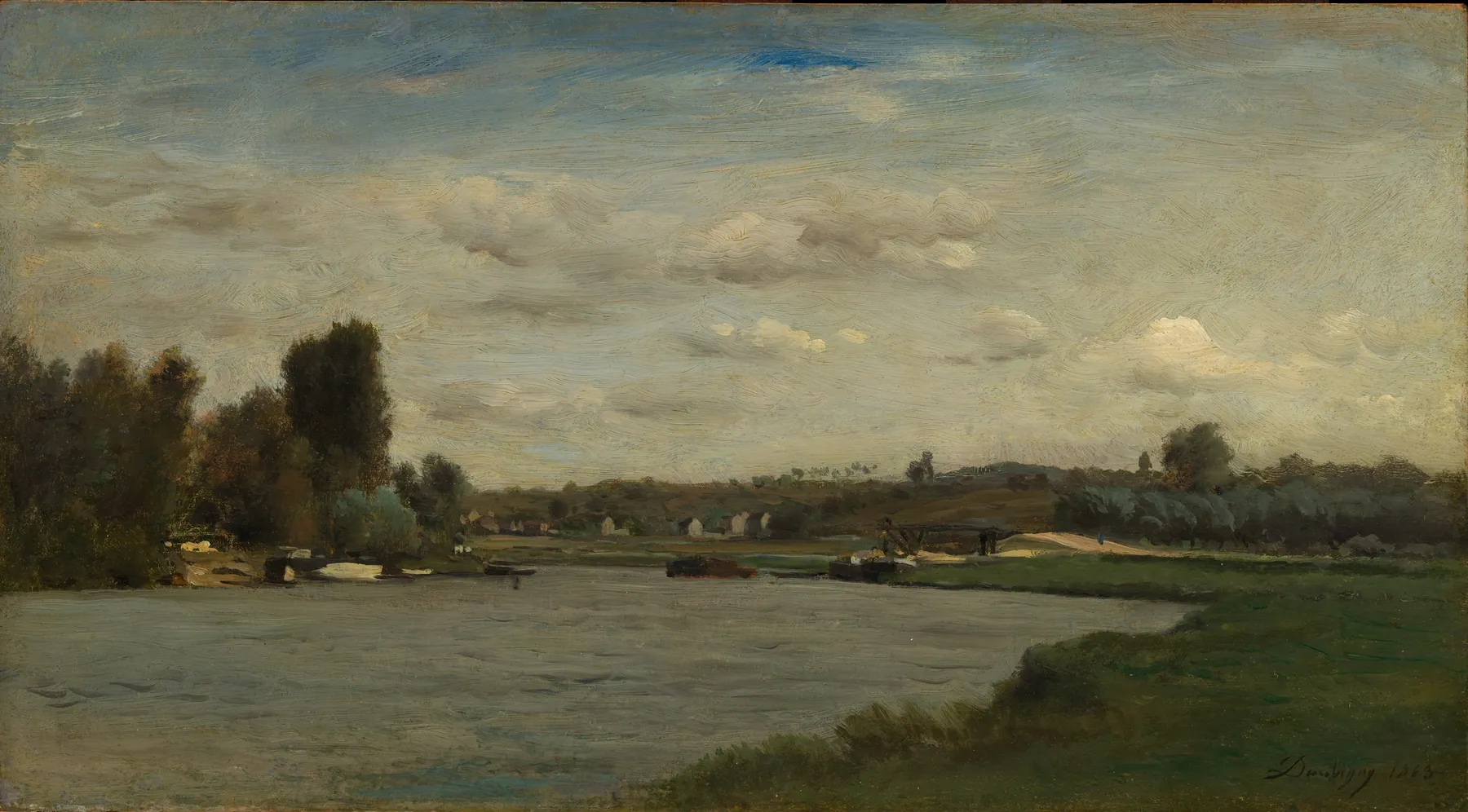 Paisaje junto a un río, de Charles-François Daubigny