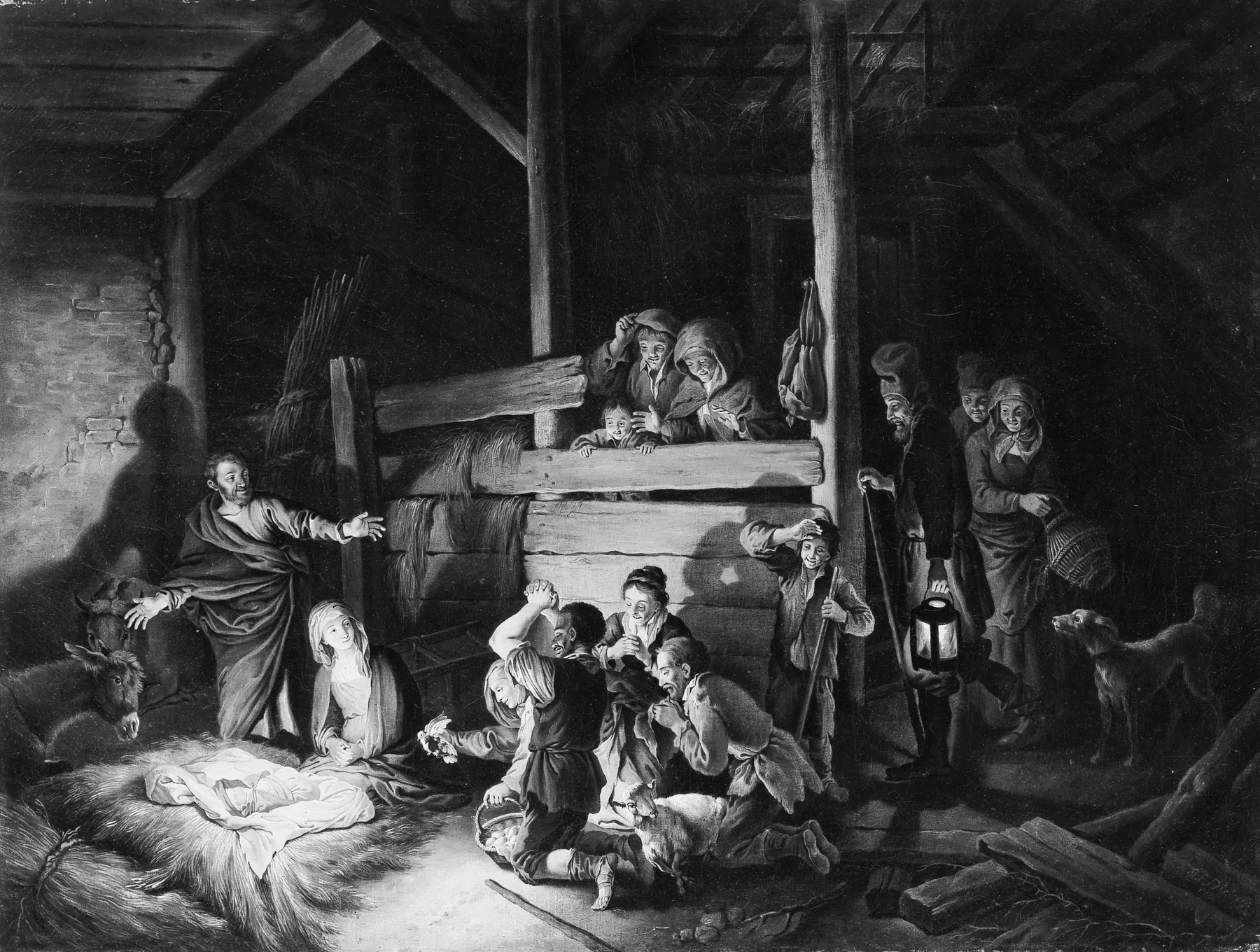 La adoración de los pastores, de Christian Wilhelm Ernst Dietrich