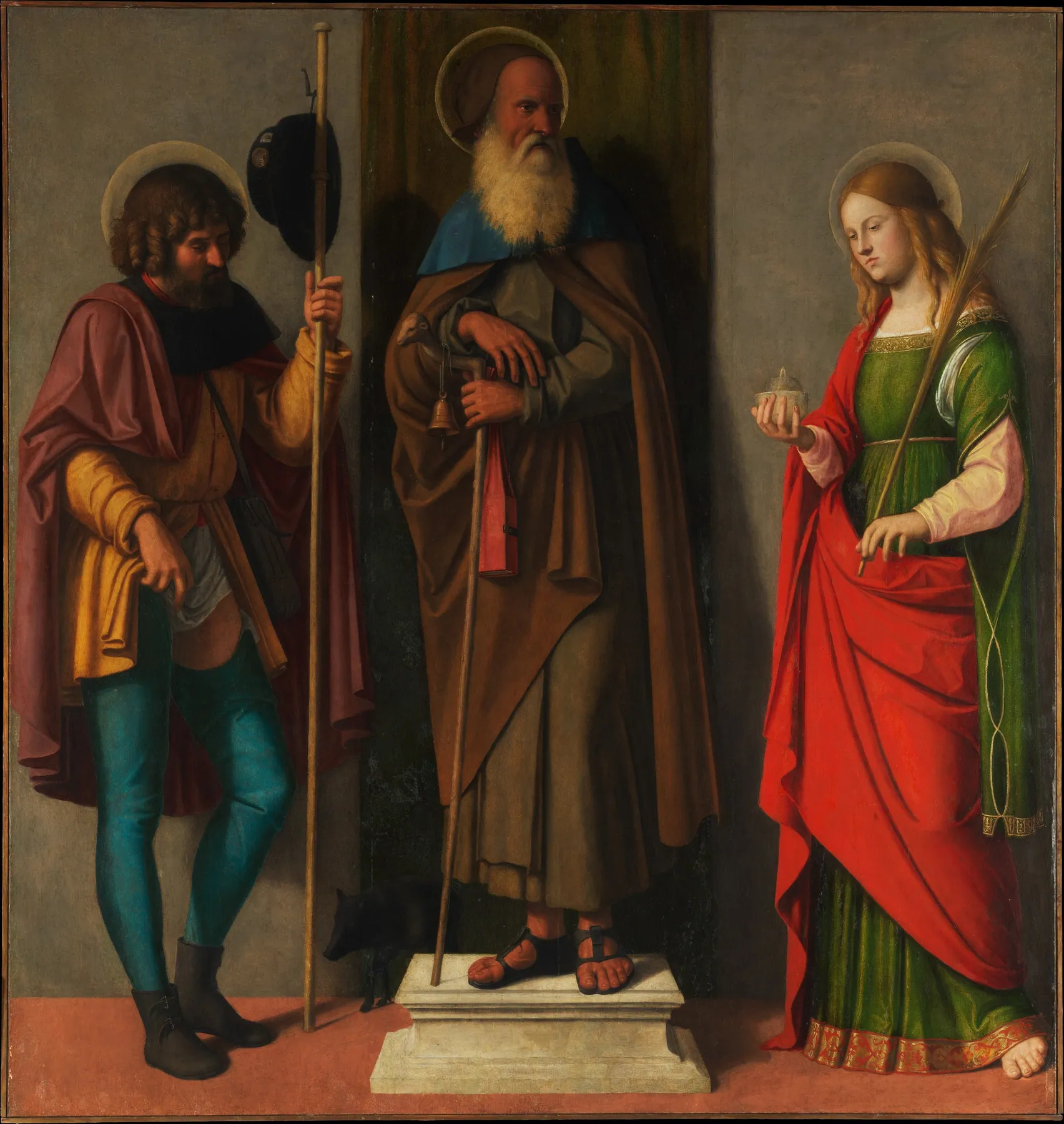 Tres santos, Roque, Antonio Abad y Lucía, de Cima da Conegliano