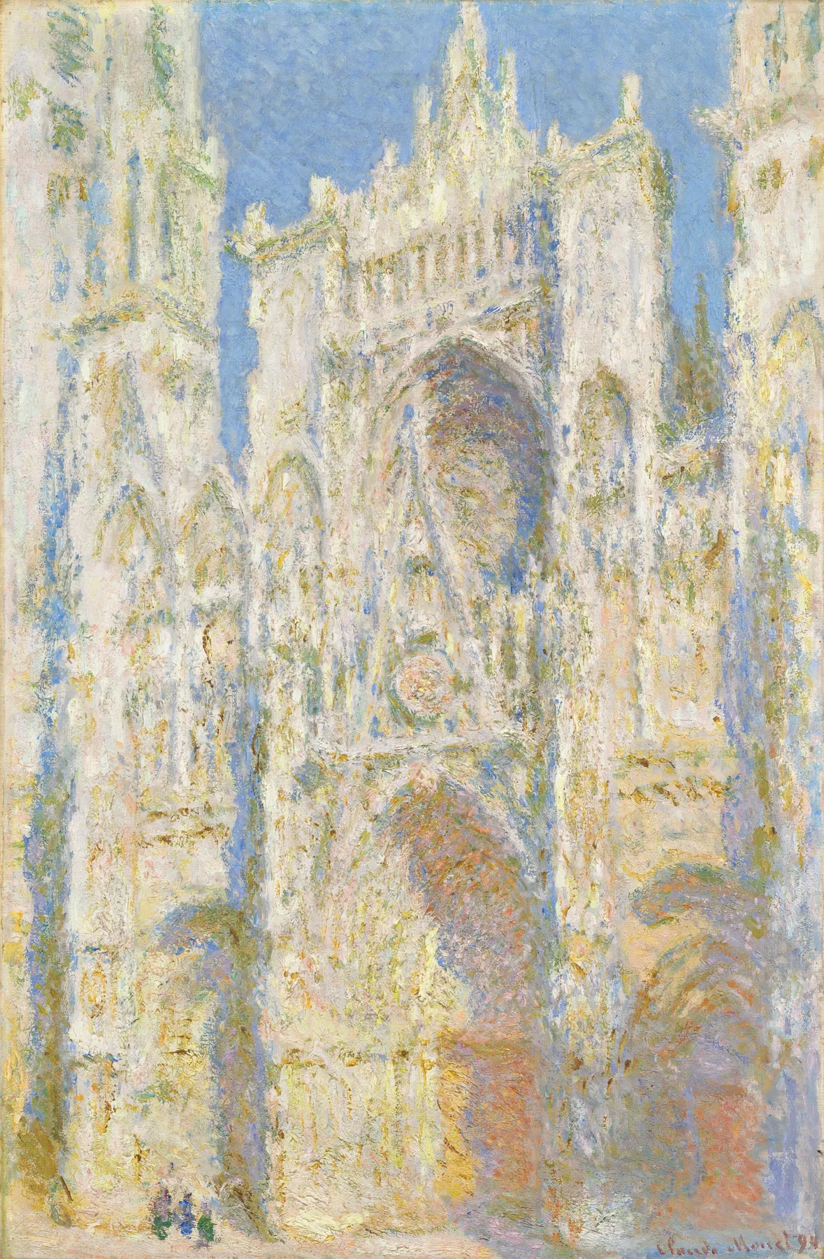 Catedral de Rouen, fachada oeste, sol, de Claude Monet