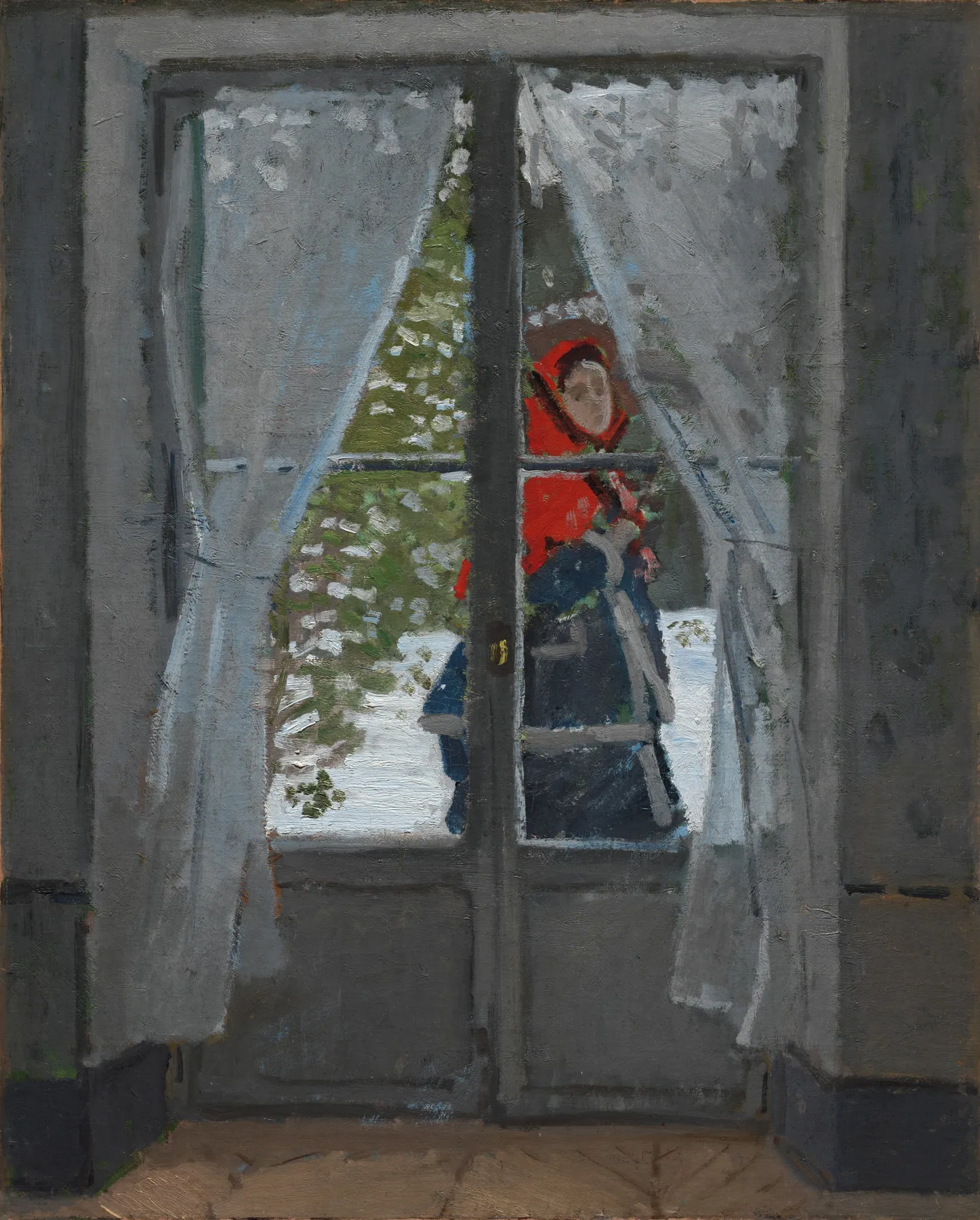 El pañuelo rojo, de Claude Monet