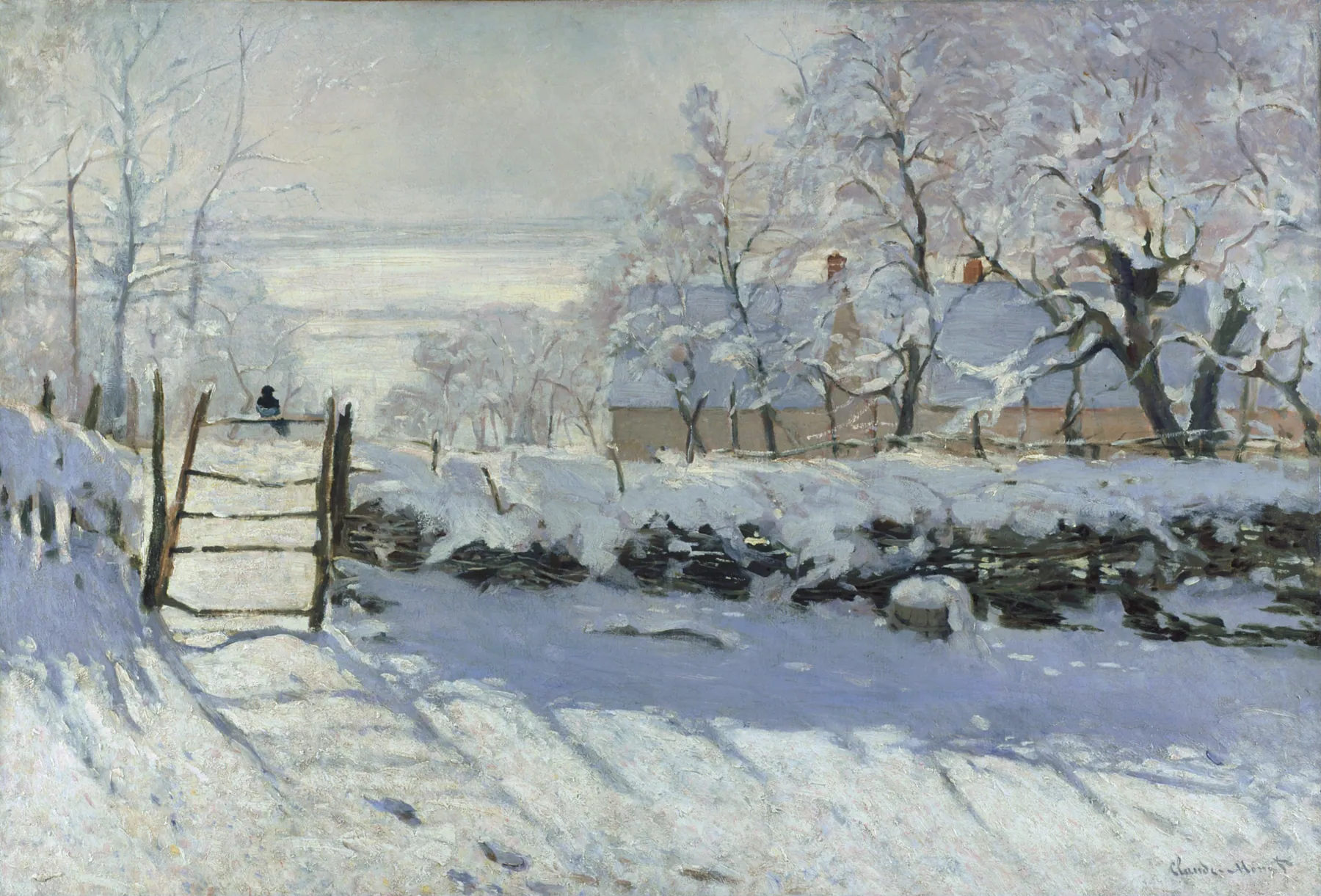 La urraca, de Claude Monet