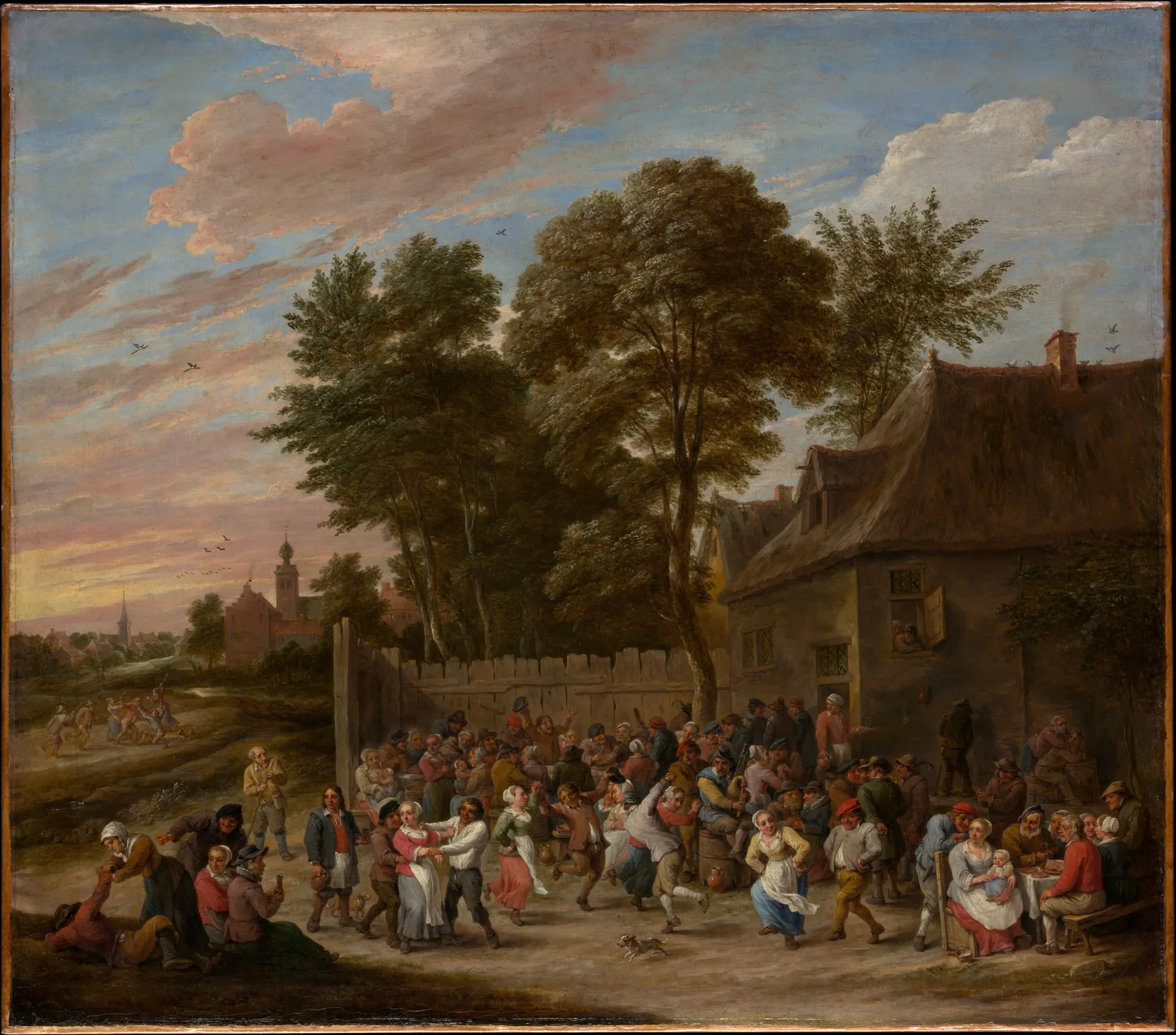 Campesinos bailando y festejando, de David Teniers el Joven