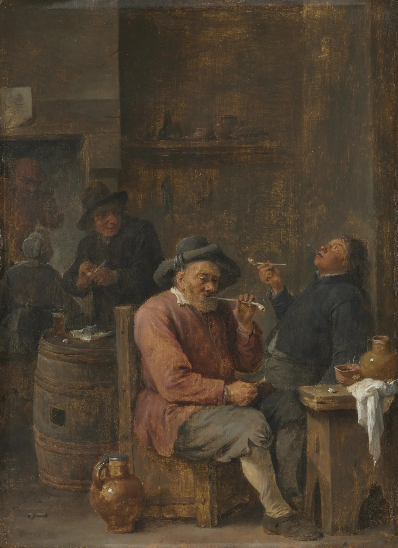 Campesinos fumando en una taberna, de David Teniers el Joven