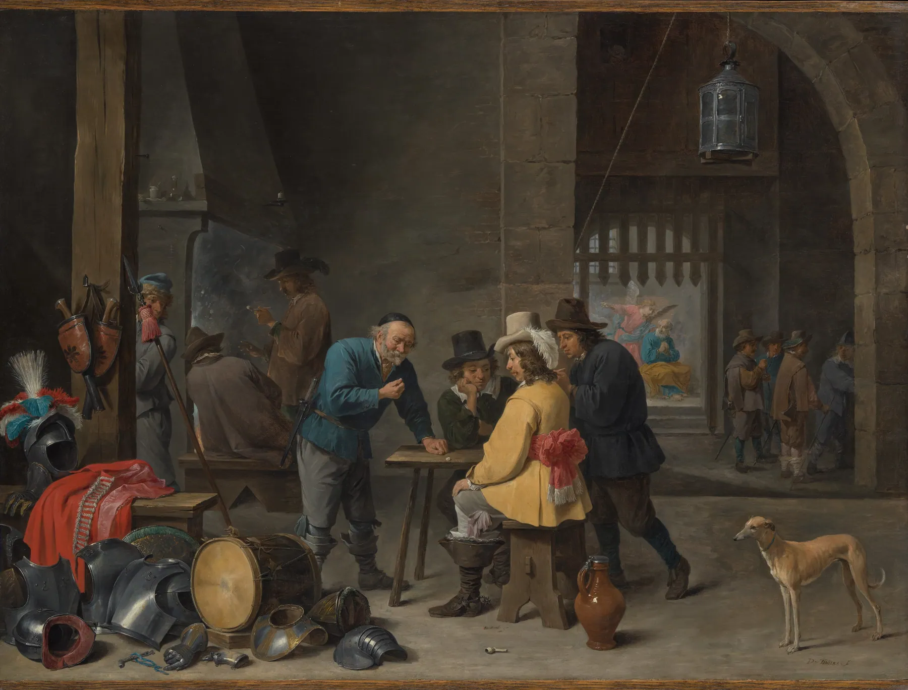 Cuerpo de guardia con la liberación de san Pedro, de David Teniers el Joven