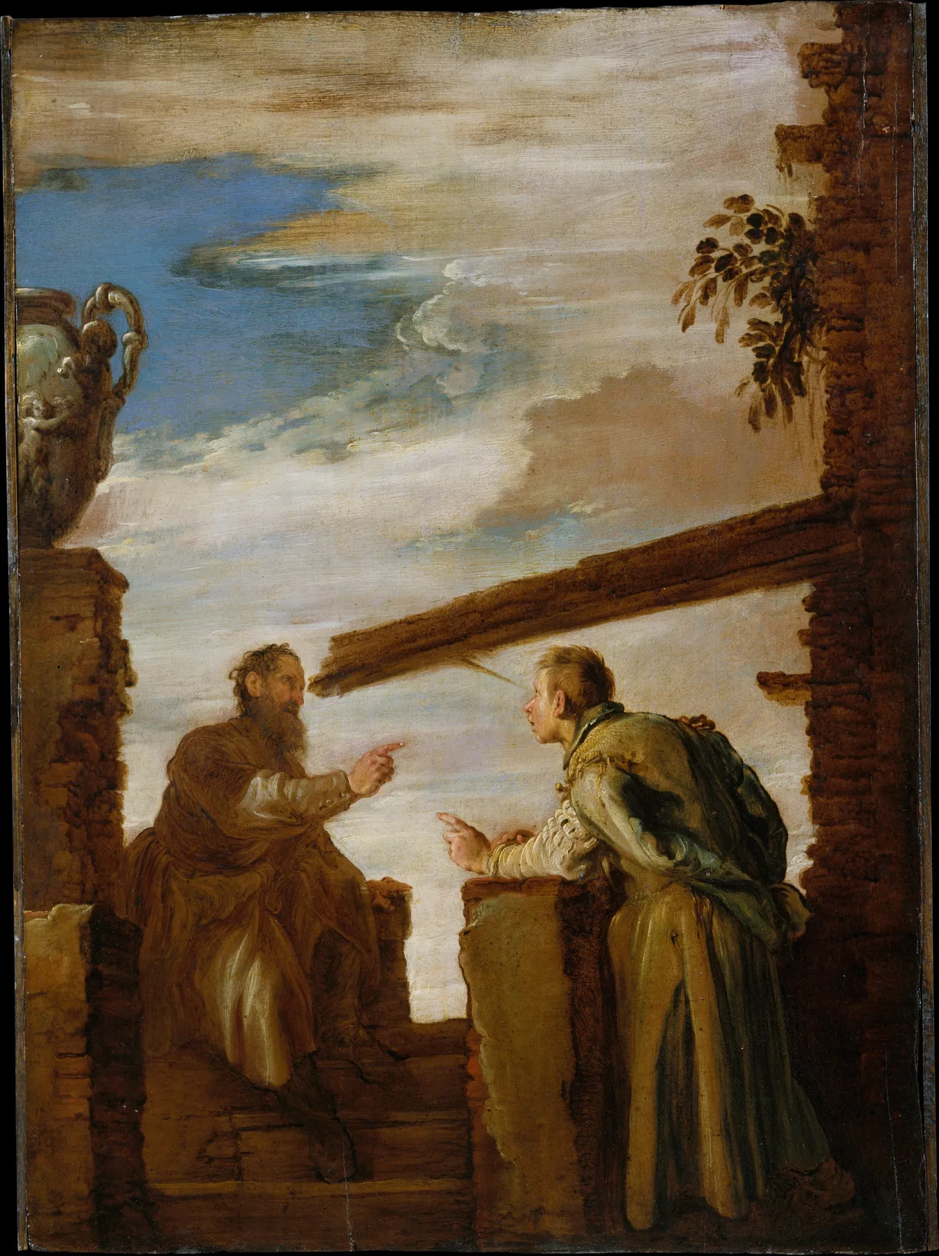 La parábola de la paja y la viga, de Domenico Fetti