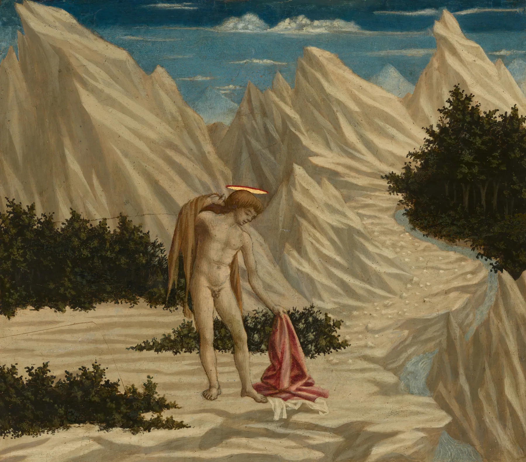 San Juan en el desierto, de Domenico Veneziano