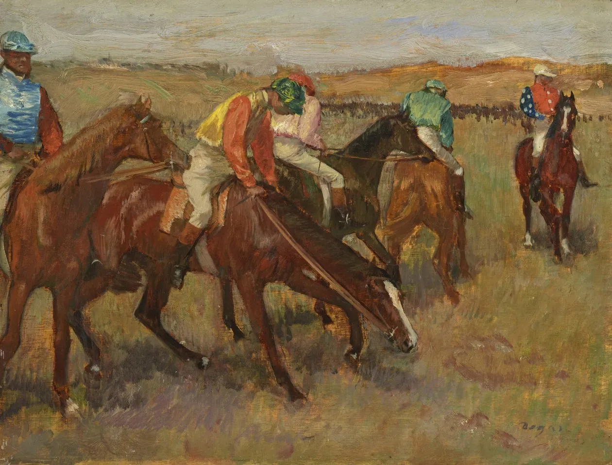 Antes de la carrera, de Edgar Degas