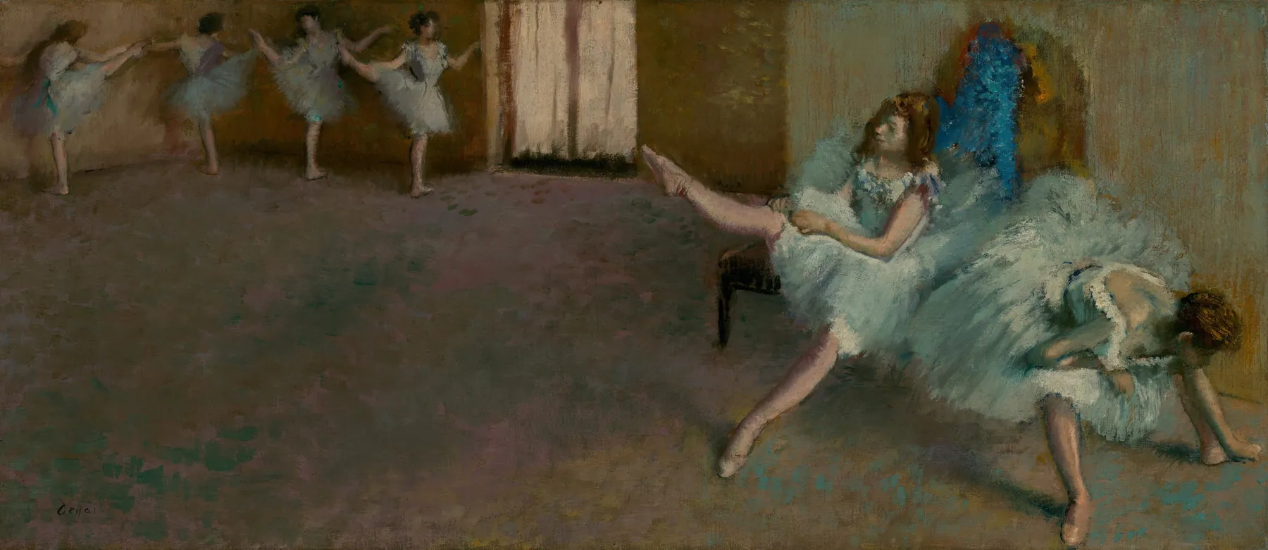 Antes del ballet, de Edgar Degas