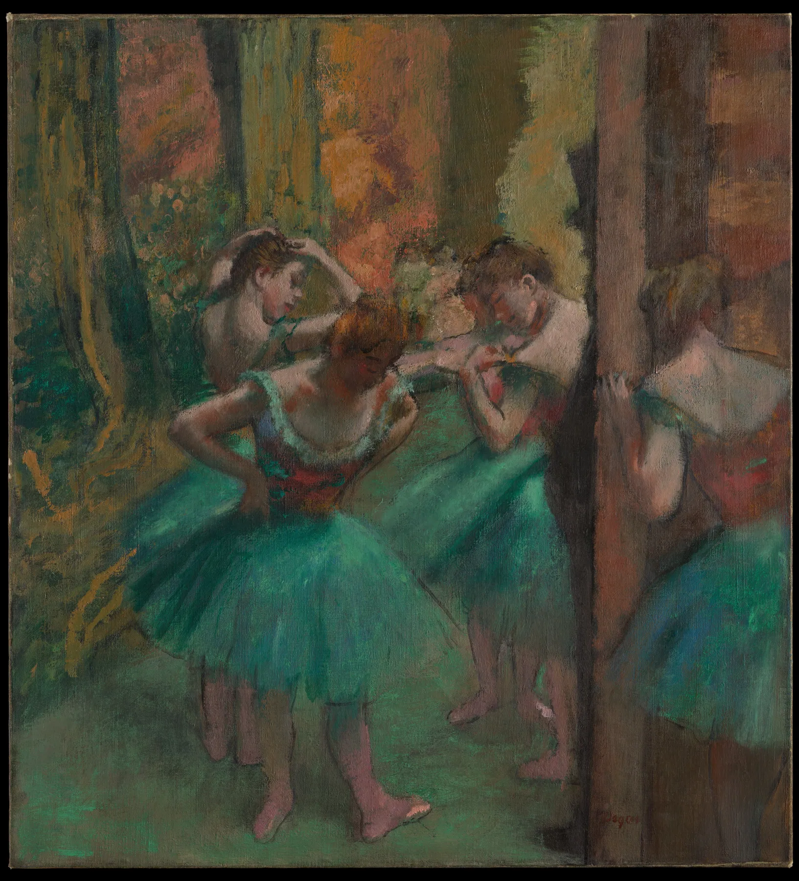 Bailarinas, rosa y verde, de Edgar Degas