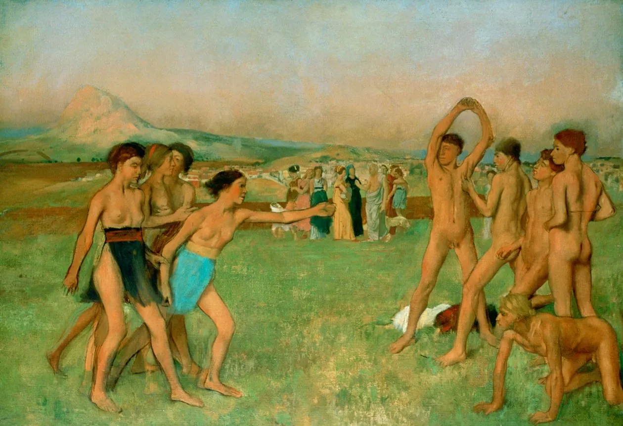 Jóvenes espartanas provocando a los jóvenes, de Edgar Degas