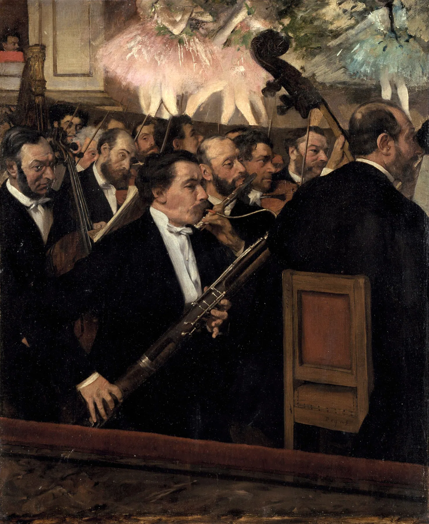 Músicos en la orquesta, de Edgar Degas