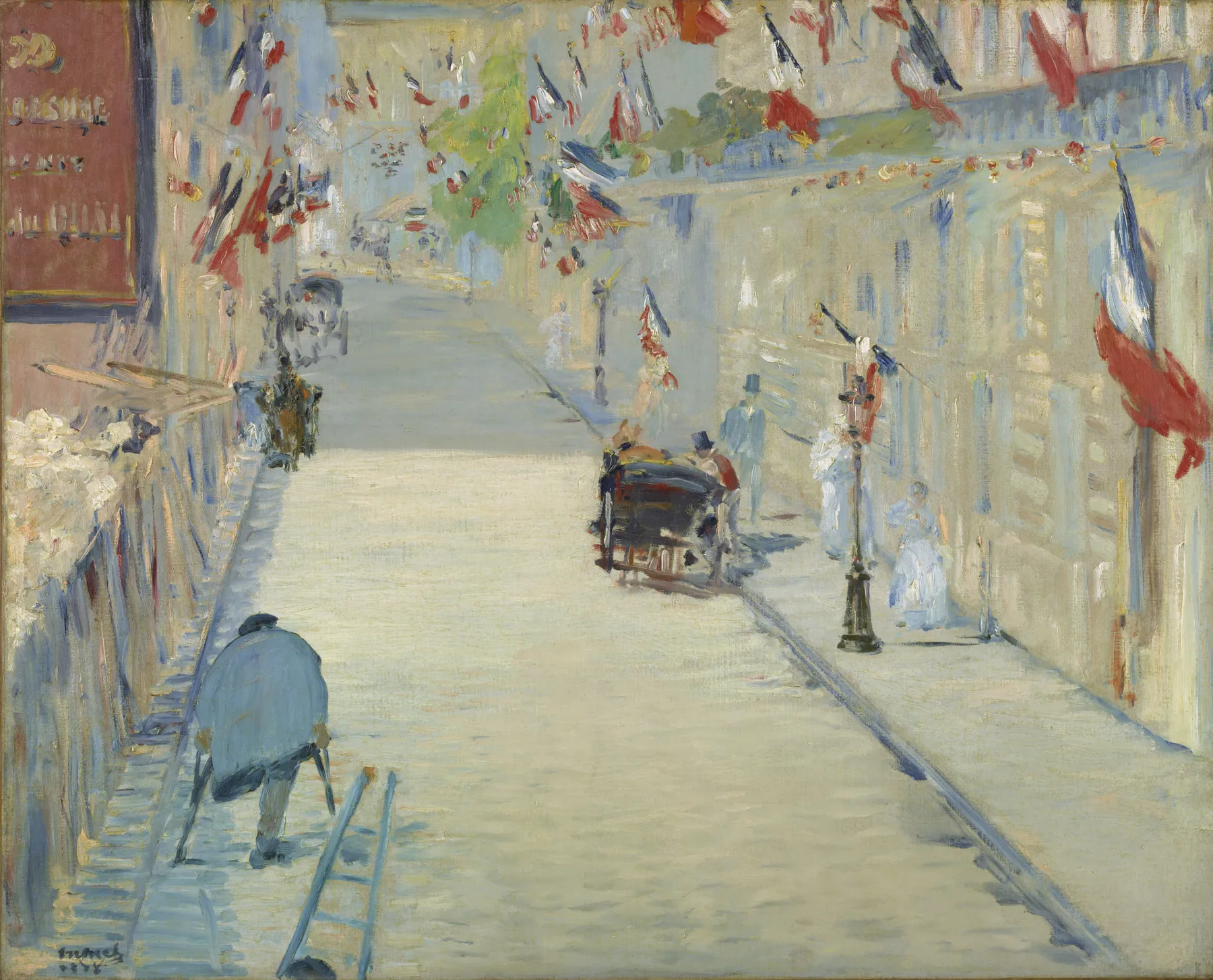 Calle Mosnier con banderas, de Édouard Manet