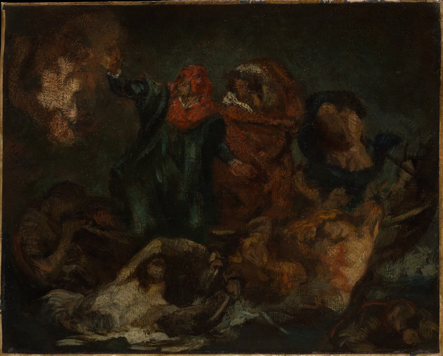 Copia de La barca de Dante de Delacroix, de Édouard Manet