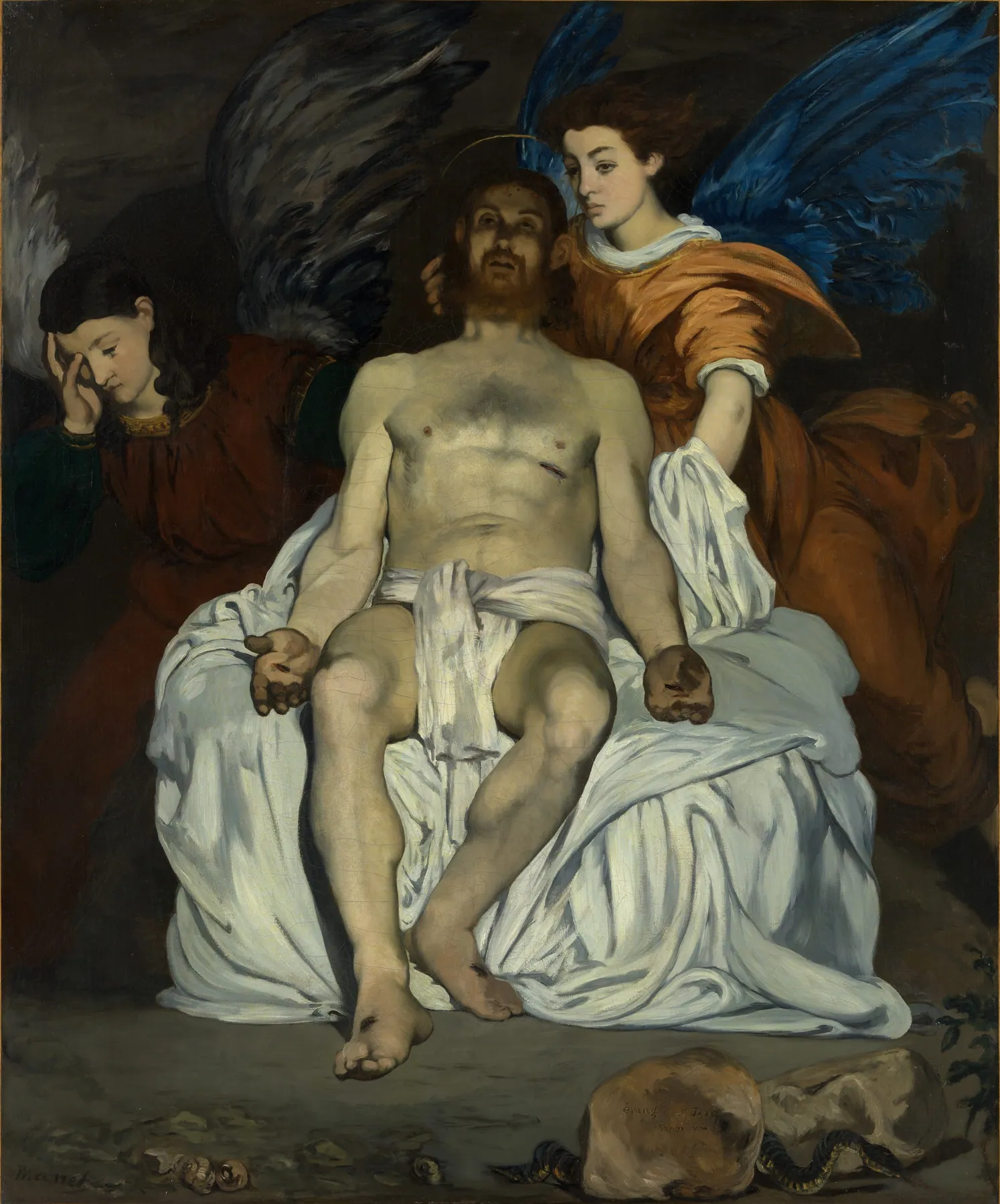 Cristo muerto con ángeles, de Édouard Manet
