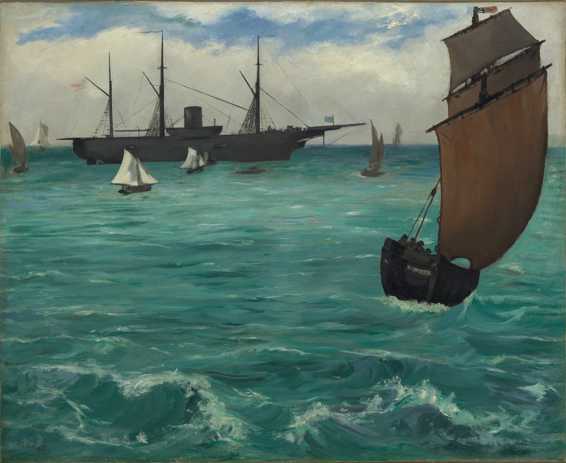 El Kearsarge en Boulogne, de Édouard Manet