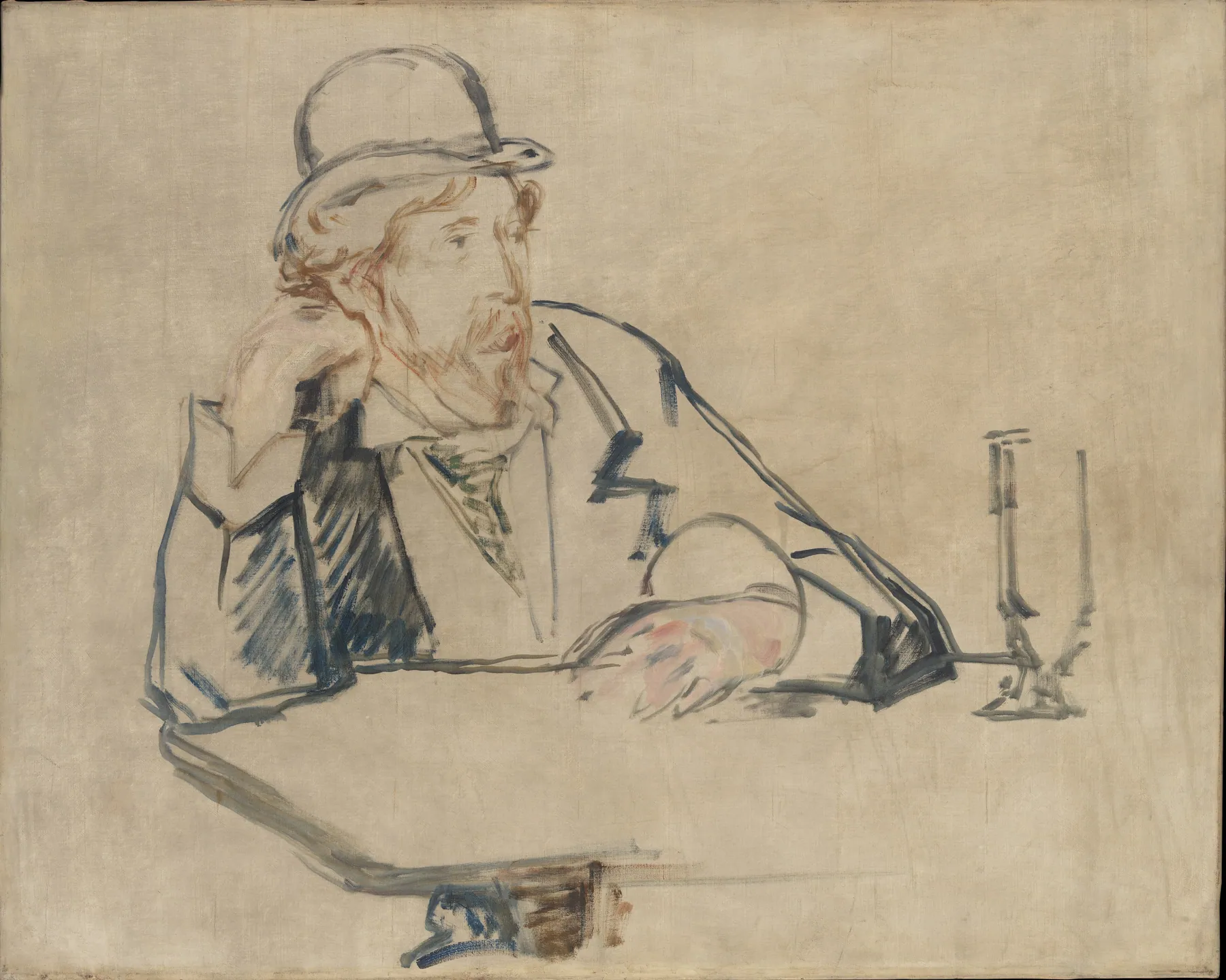 George Moore (1852–1933) en el café, de Édouard Manet