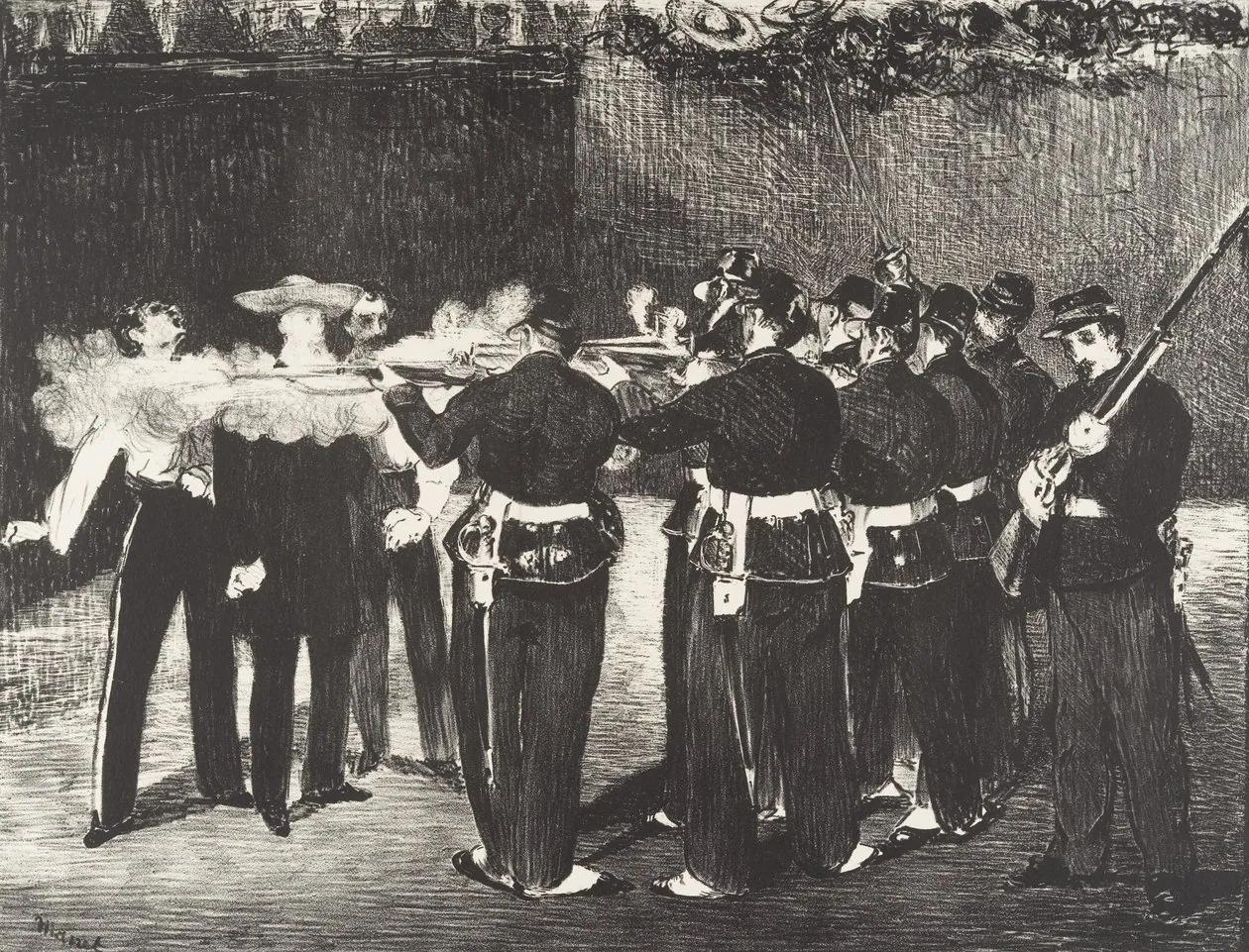 La ejecución del emperador Maximiliano, de Édouard Manet