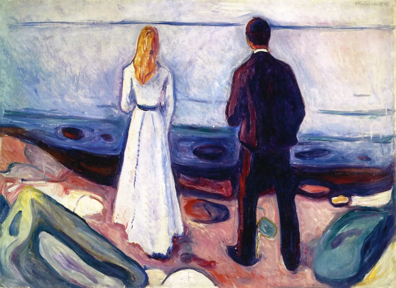 Dos personas solas, de Edvard Munch