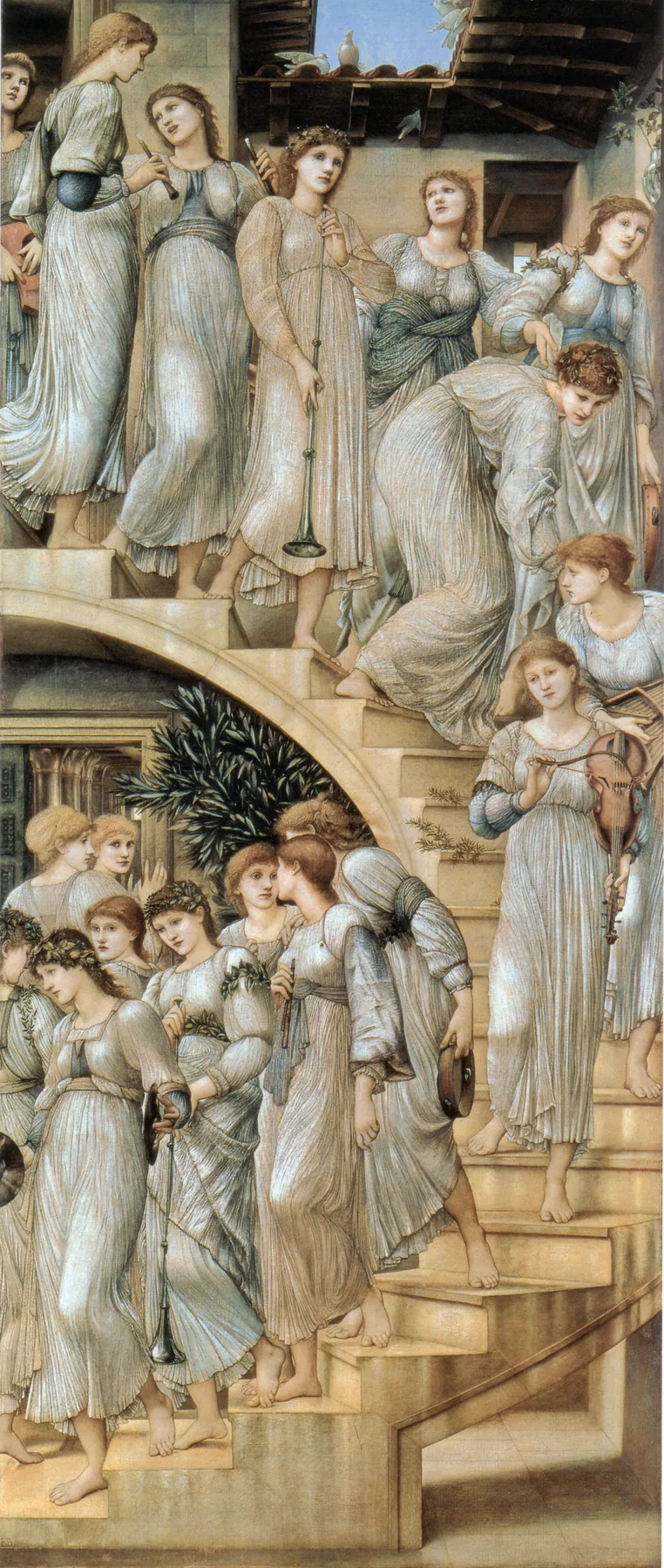 Las escaleras doradas, de Edward Burne-Jones