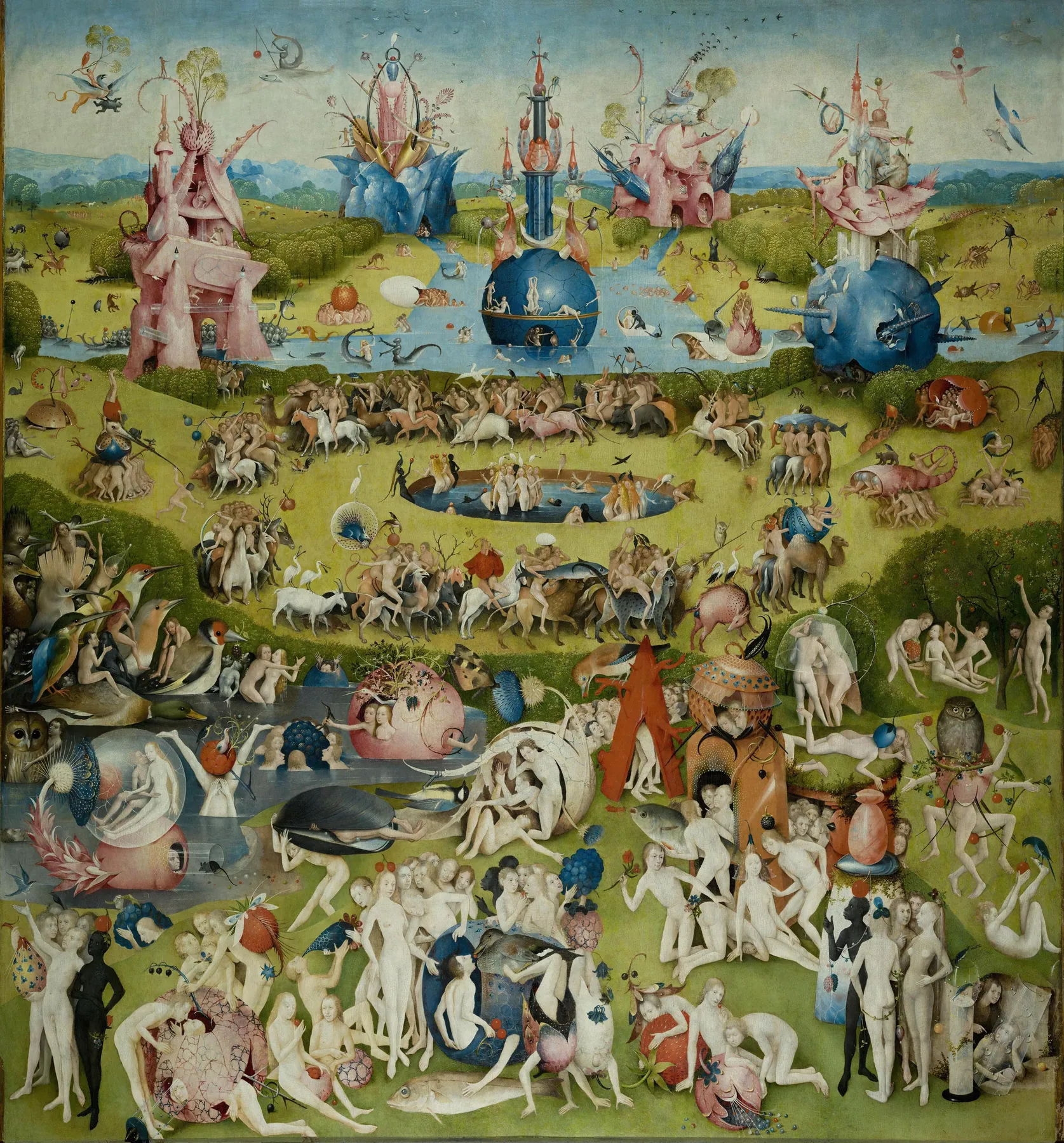El jardín de las delicias (Panel central cerrado), de El Bosco