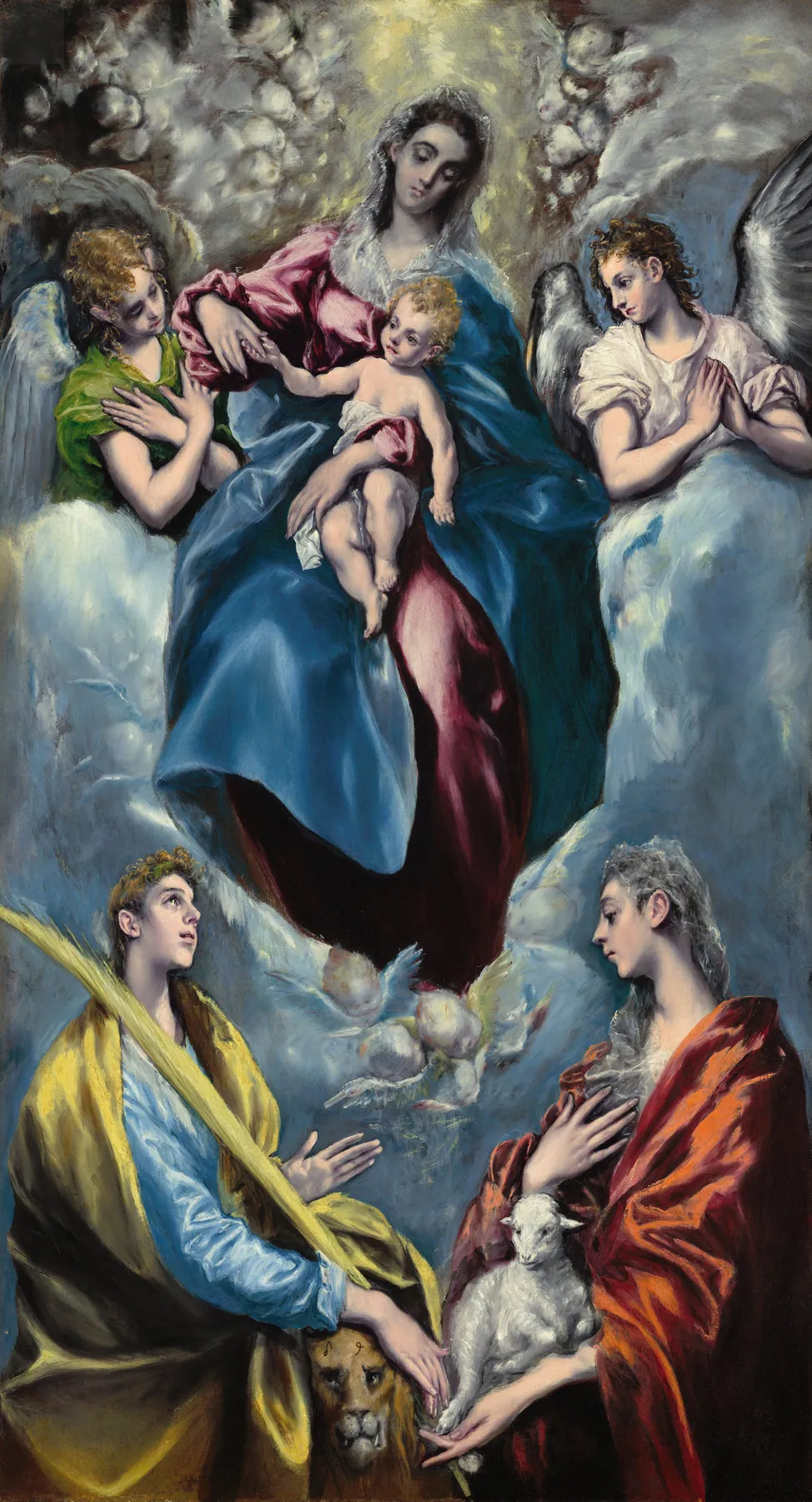 Virgen con el Niño, Santa Martina y Santa Inés, de El Greco