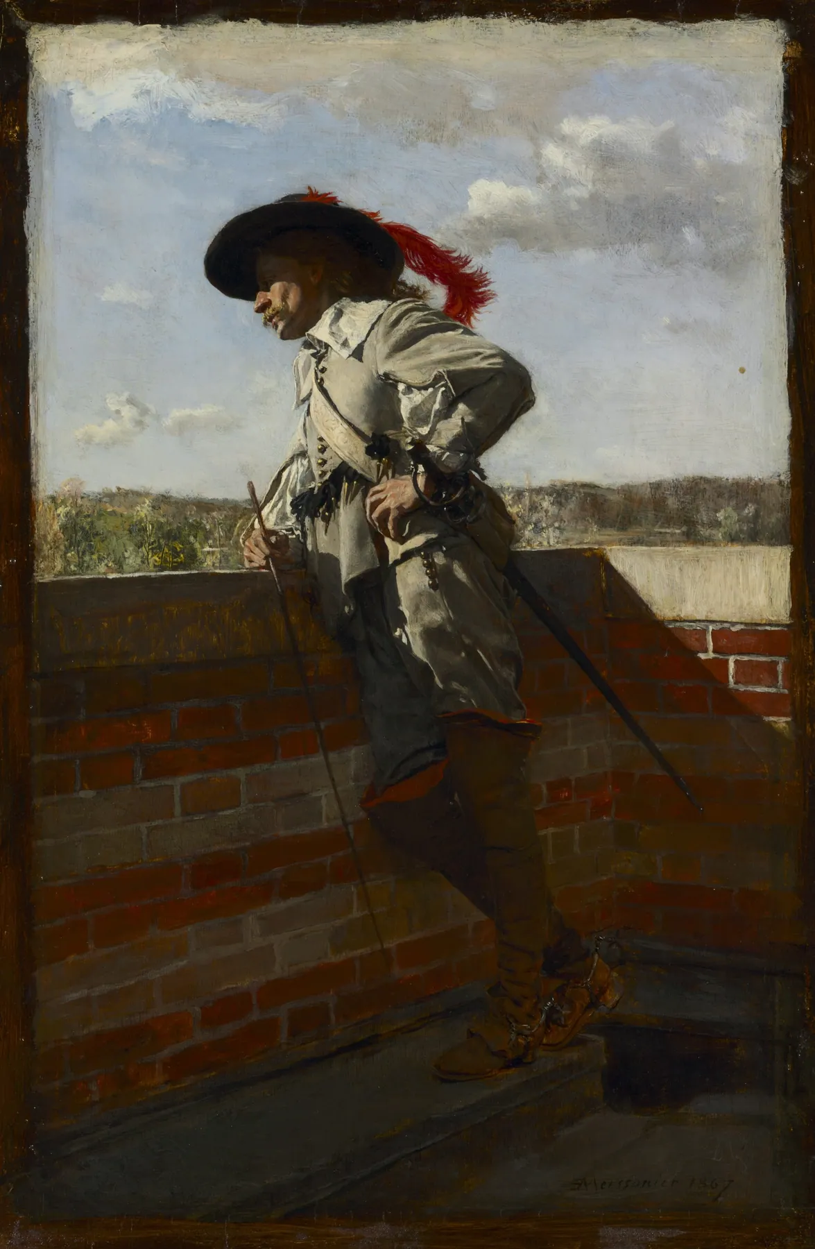En una terraza, de Ernest Meissonier
