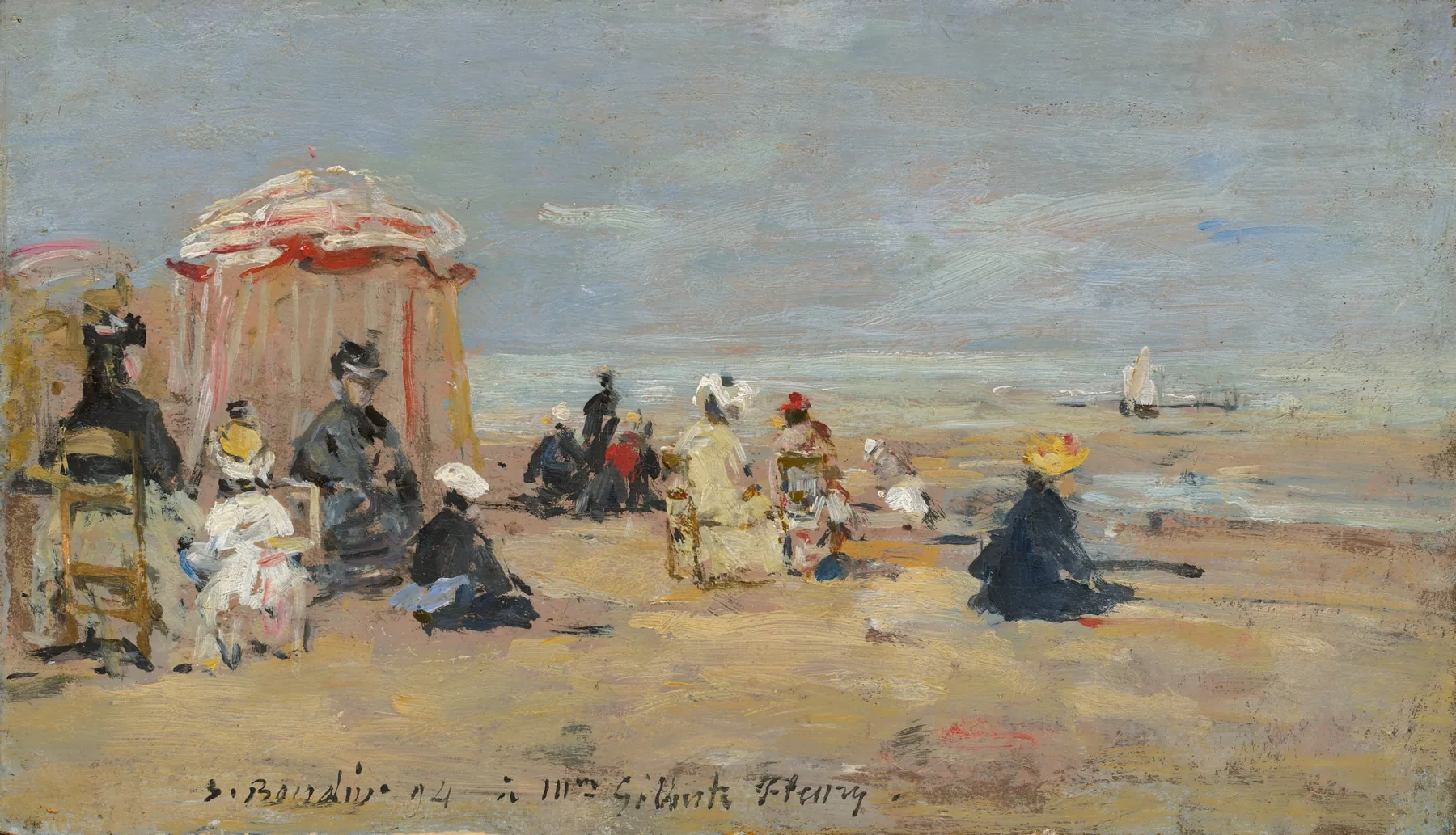 En la playa, de Eugène Boudin