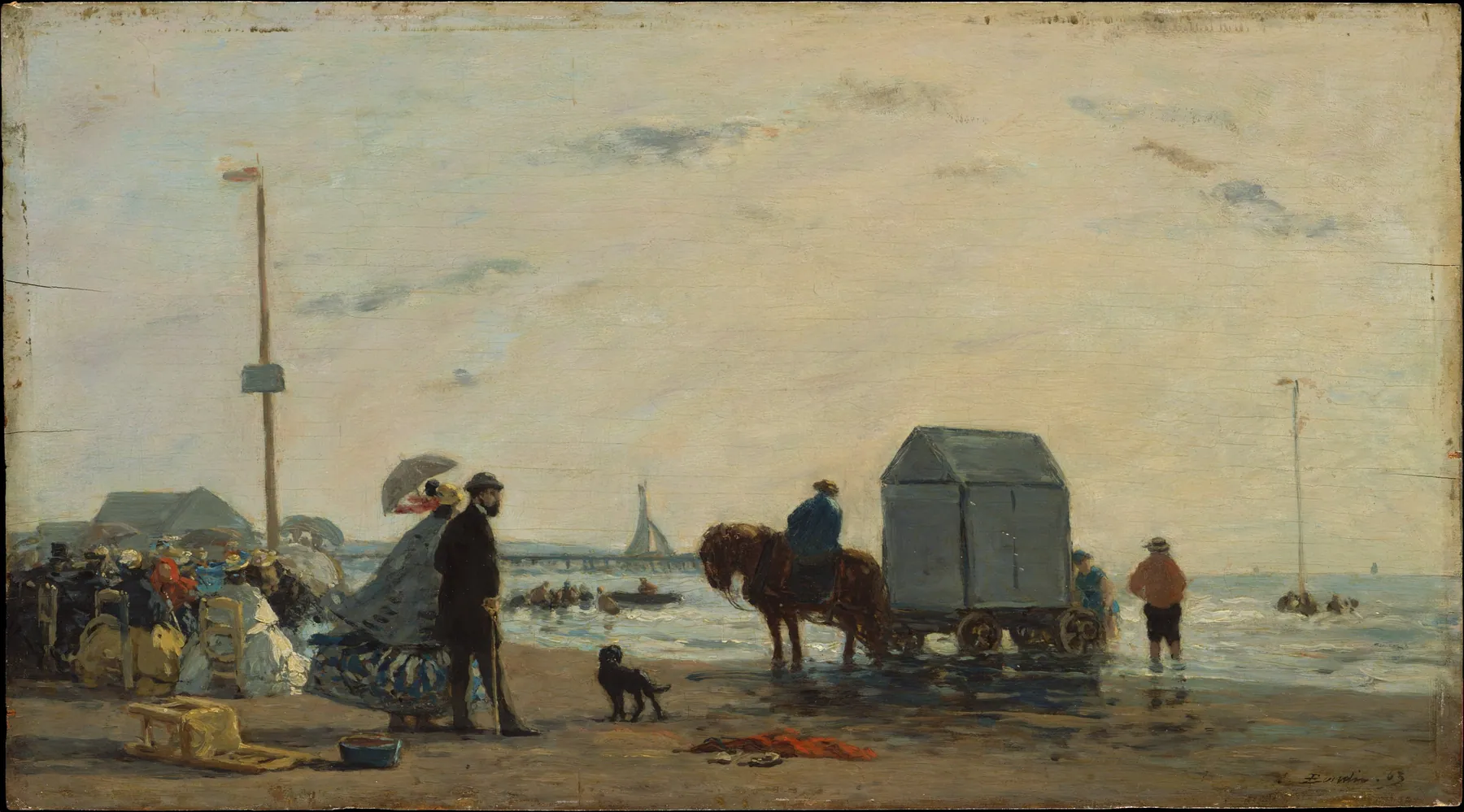 En la playa de Trouville, de Eugène Boudin