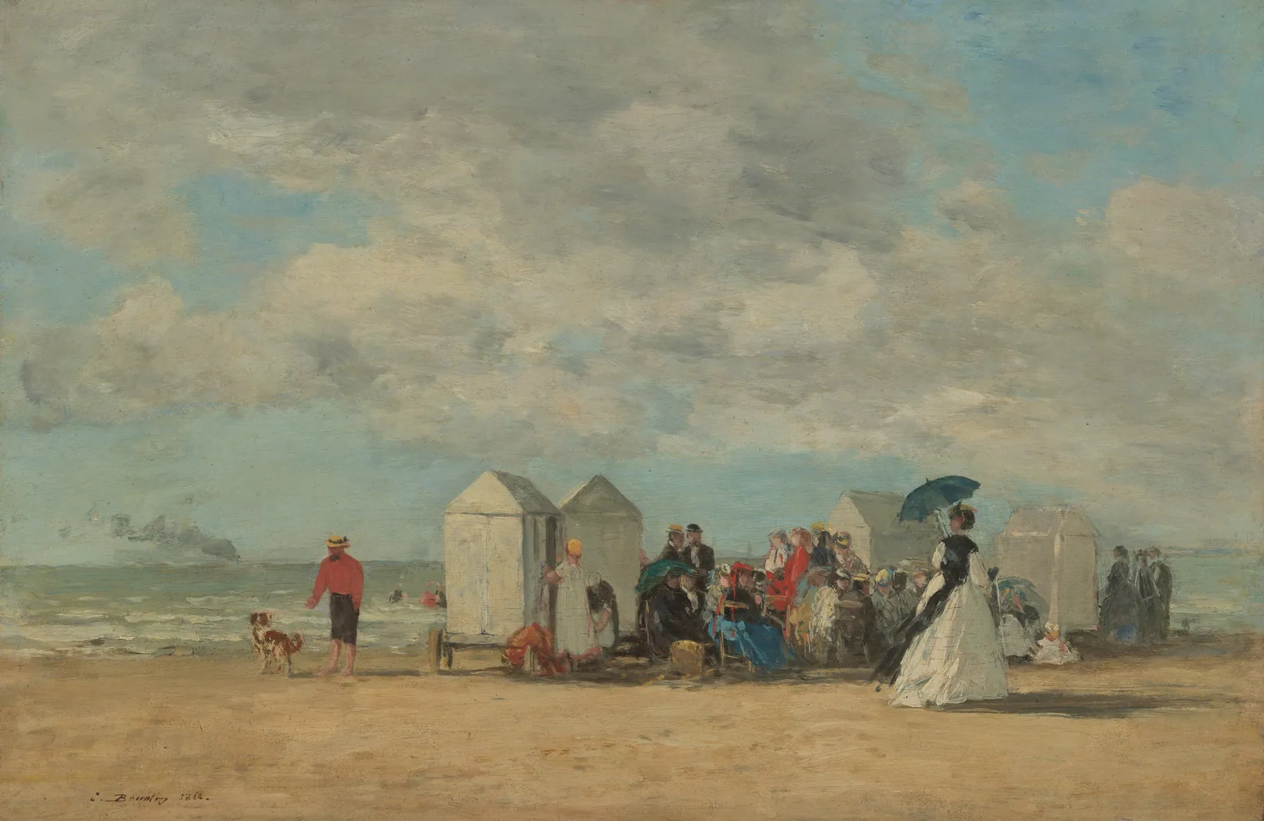 Escena de playa, de Eugène Boudin