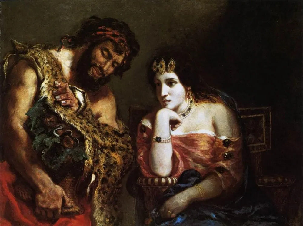 Cleopatra and the Peasant, by Eugène Delacroix
