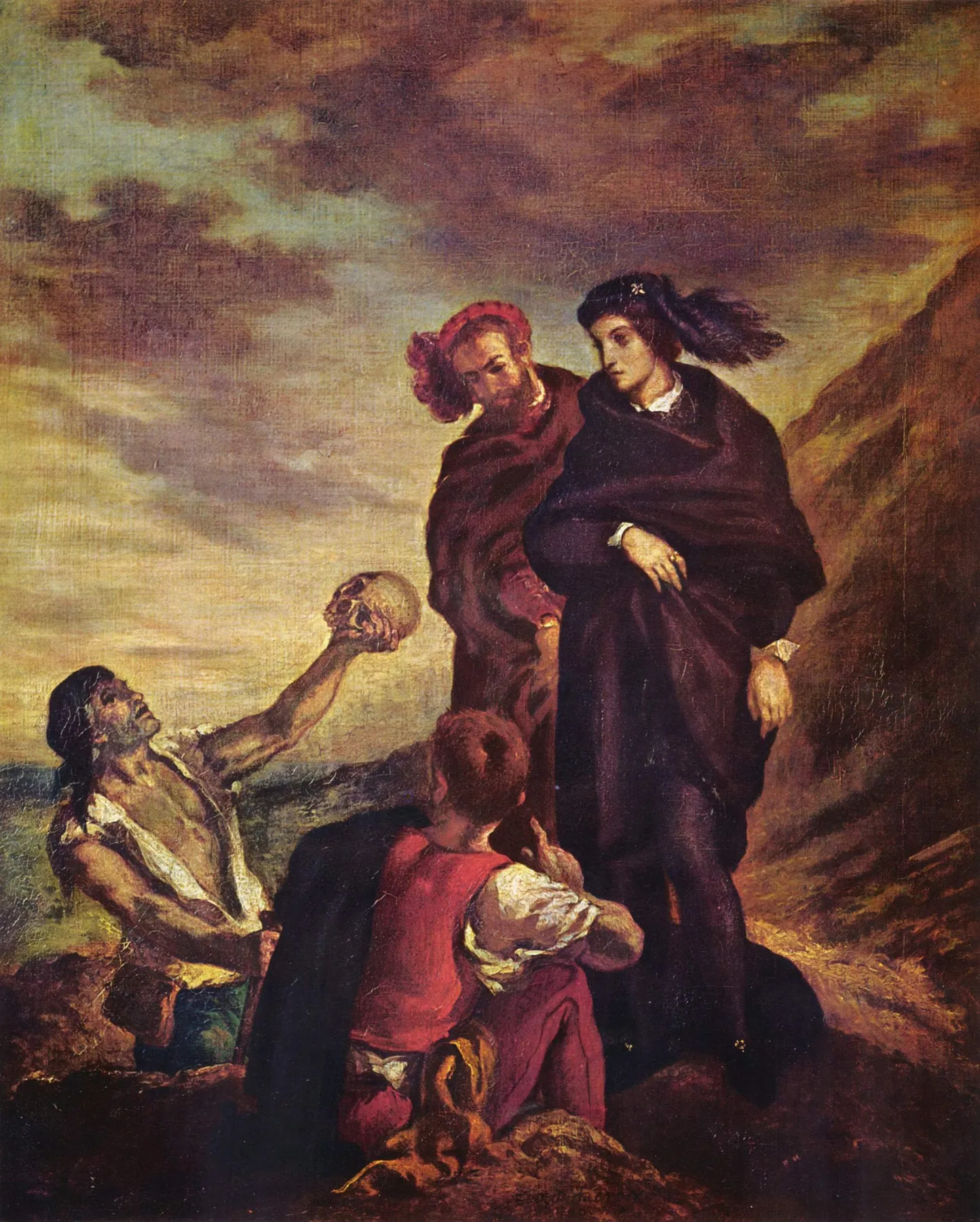 Hamlet y Horacio en el cementerio, de Eugène Delacroix