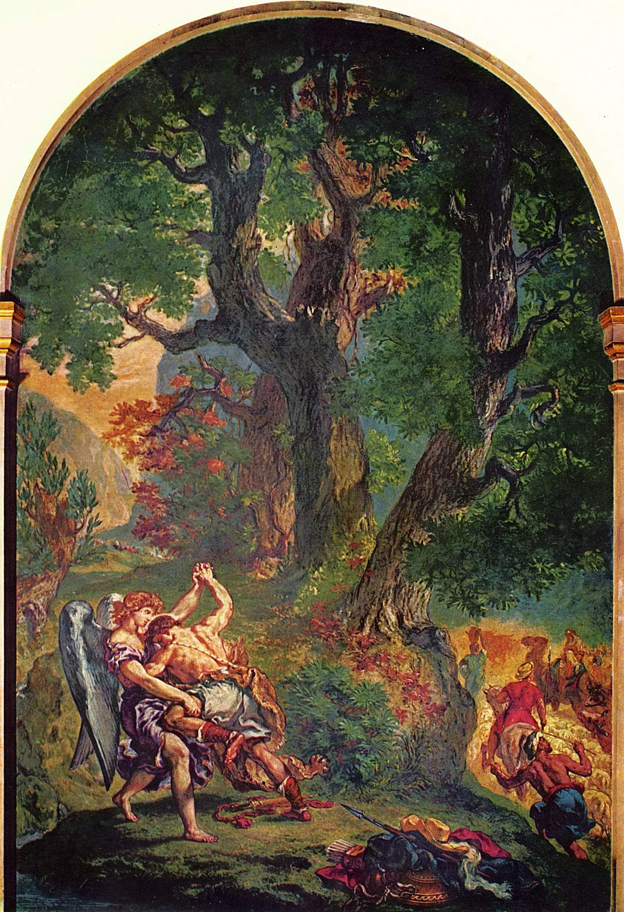 Jacob luchando con el ángel, de Eugène Delacroix