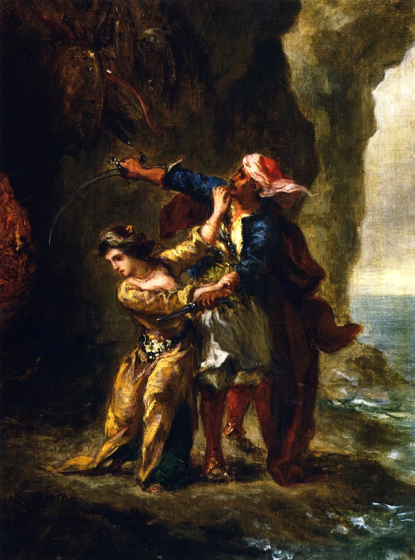 La novia de Abydos, de Eugène Delacroix
