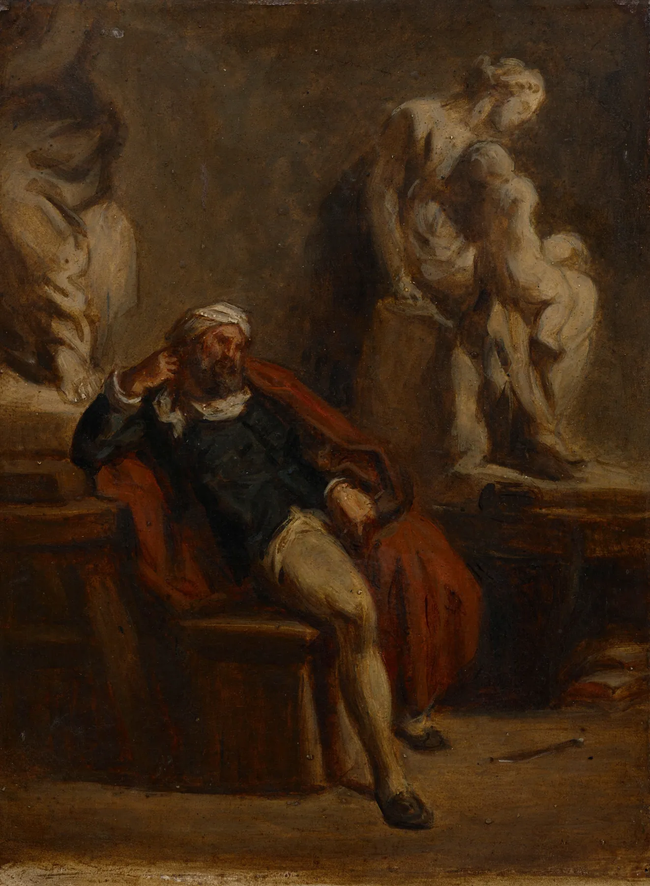 Miguel Ángel en su estudio, de Eugène Delacroix