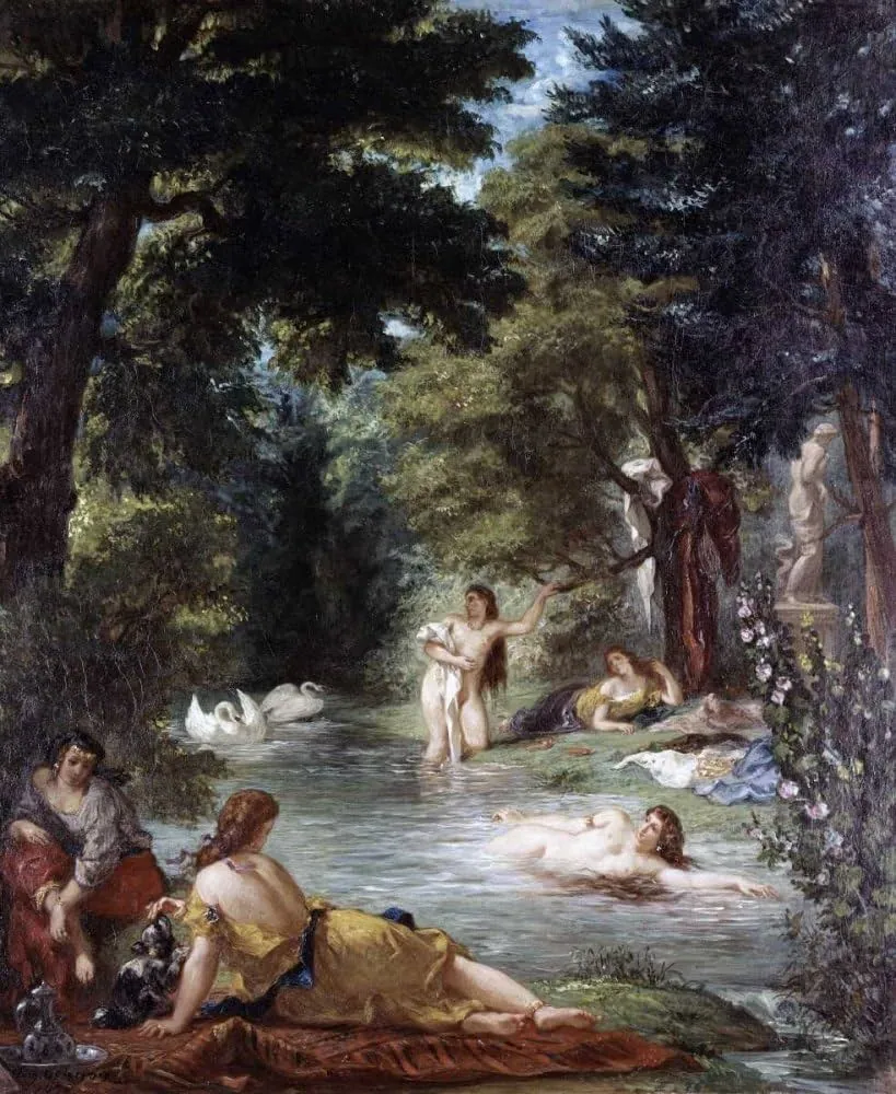 Mujer turca junto al baño, de Eugène Delacroix