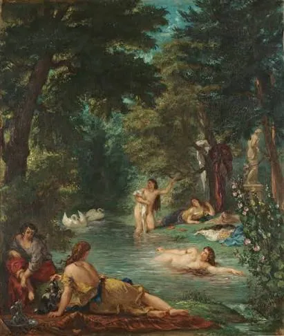 Mujeres turcas bañándose, de Eugène Delacroix