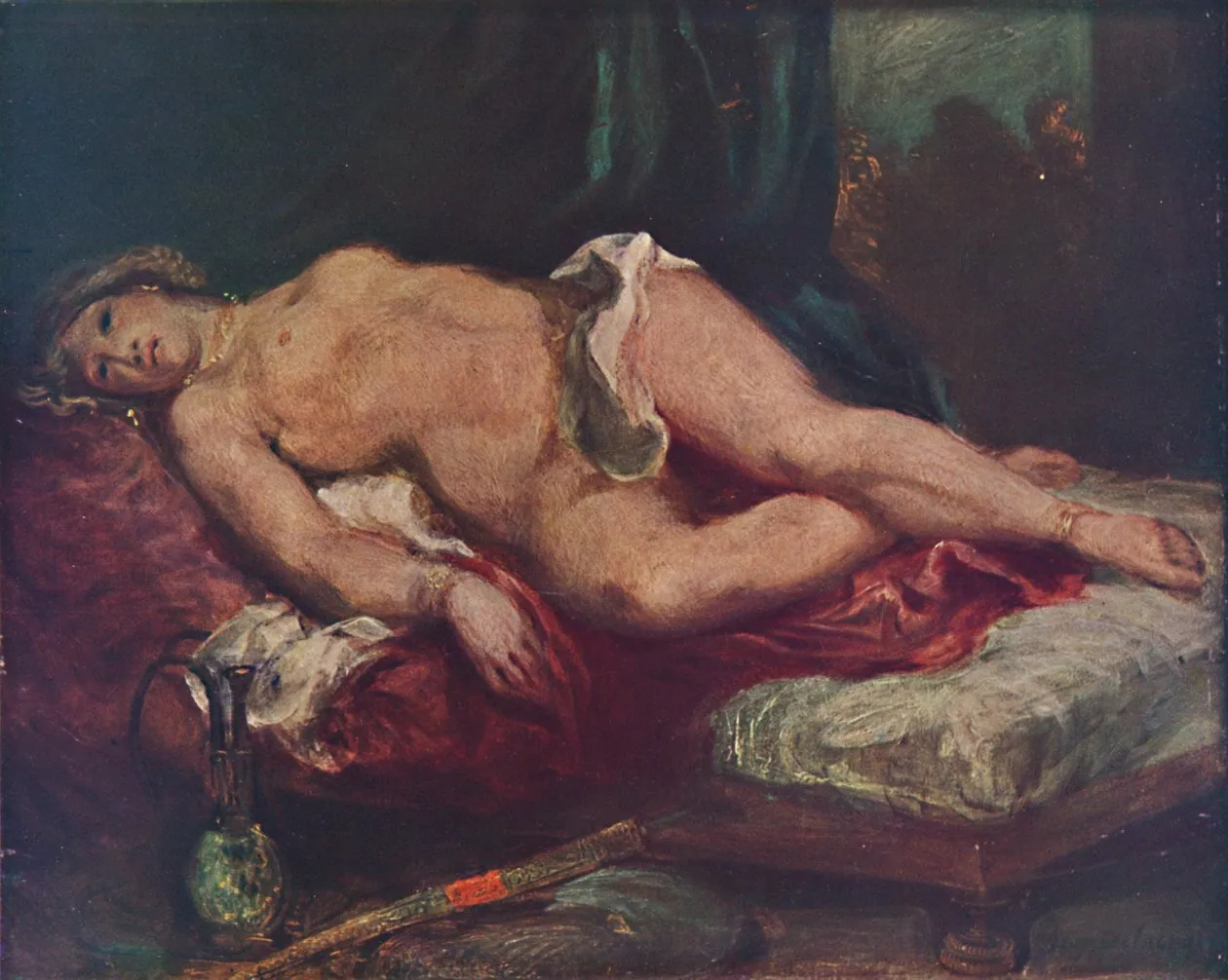Odalisca reclinada, de Eugène Delacroix