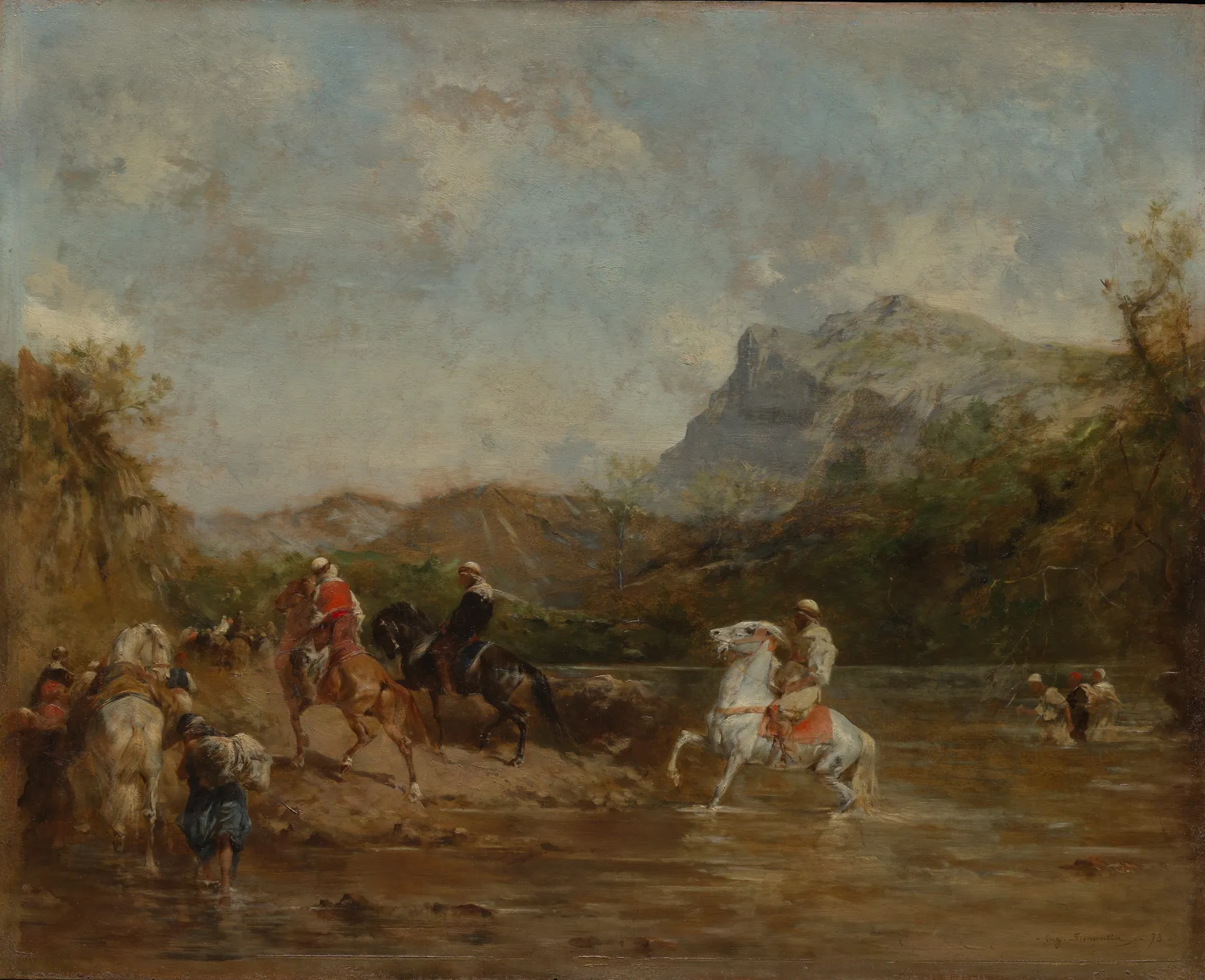 Árabes cruzando un vado, de Eugène Fromentin