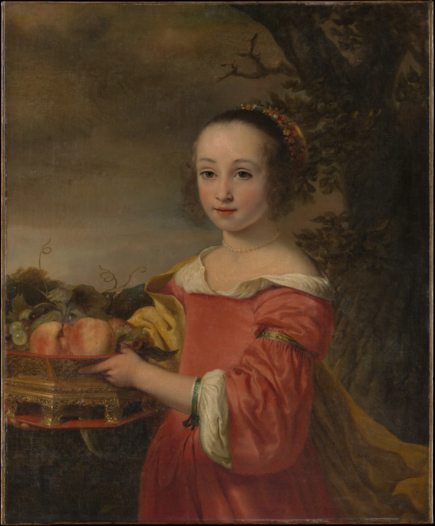 Petronella Elias (1648–1667) con una cesta de frutas, de Ferdinand Bol